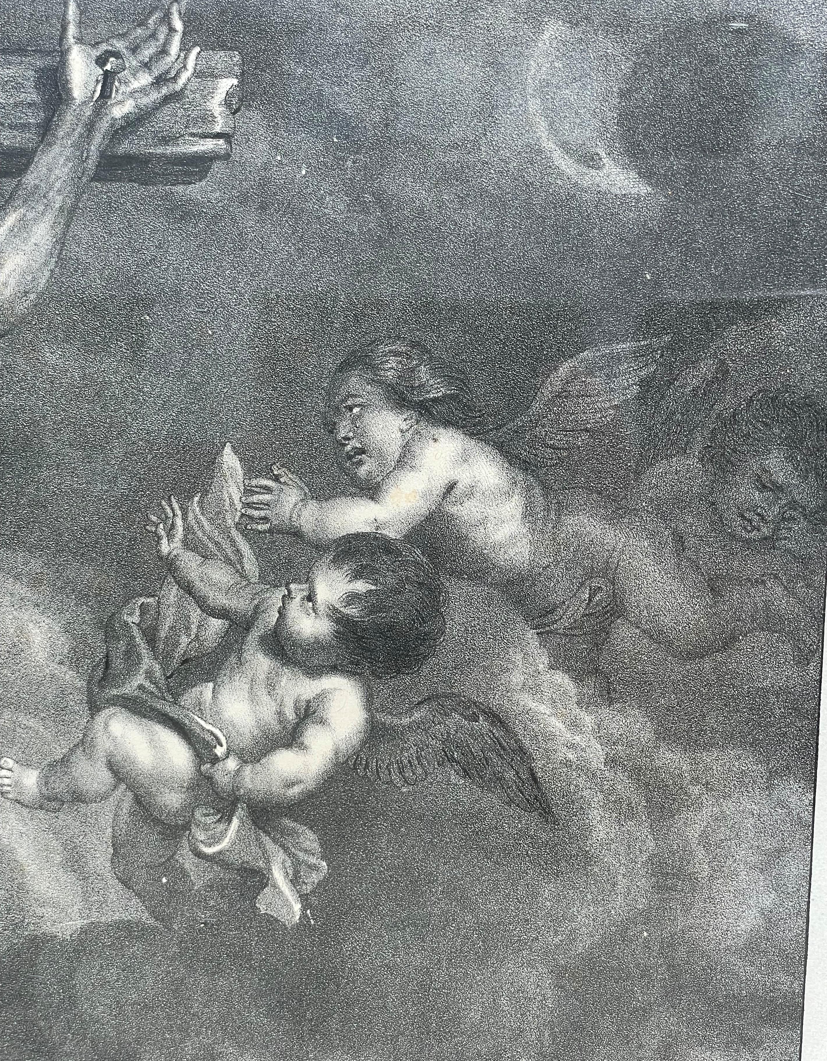 Lithographie ancienne du Christ en croix, peinture originale d'Anthony Van Dyck en vente 11