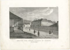 Antique Lithograph of George Street, Sydney, New South Wales, Australia - c.1836