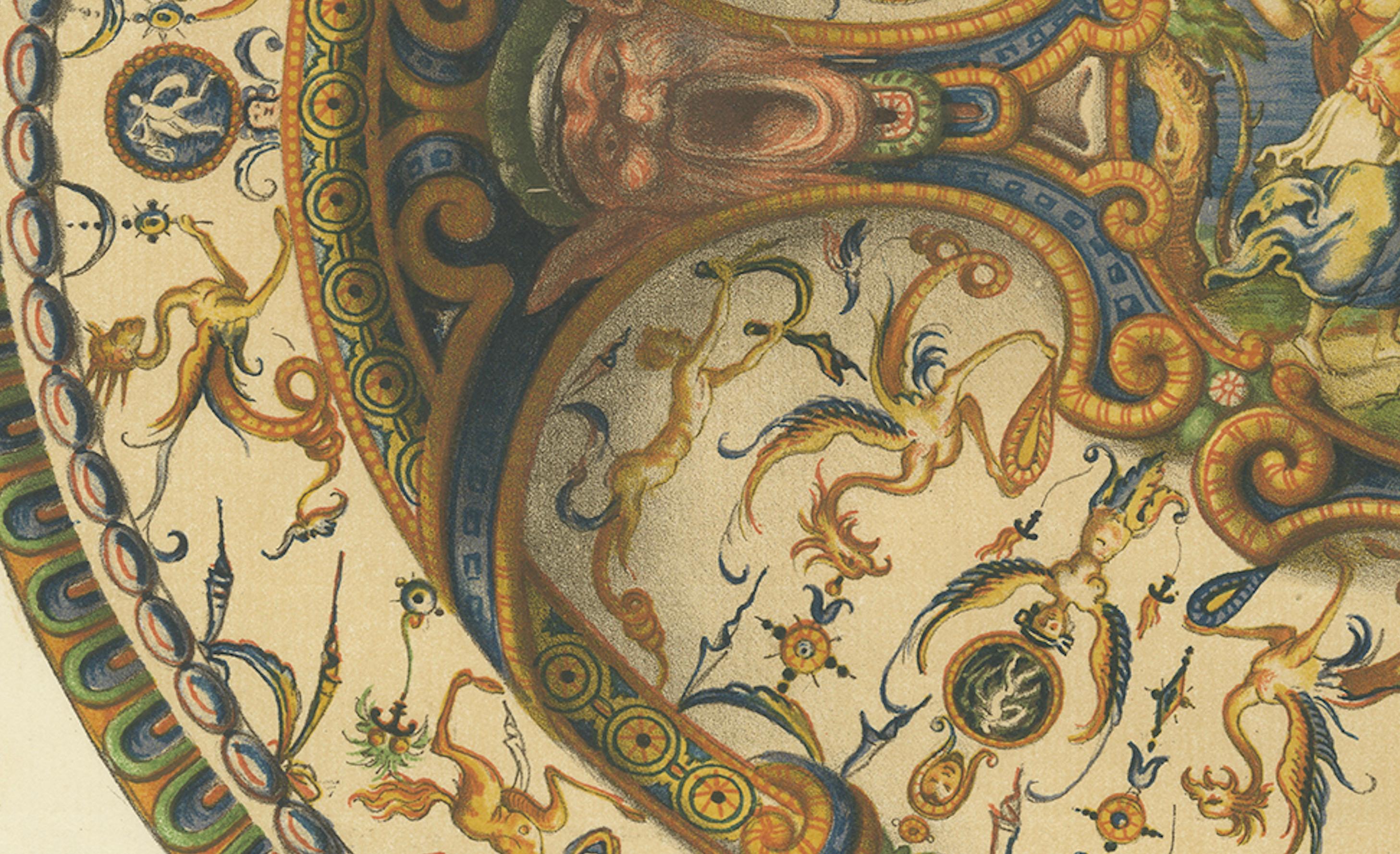 Antiker Druck eines Tellers von Mr. de Basilewski von Delange '1869' (Papier) im Angebot