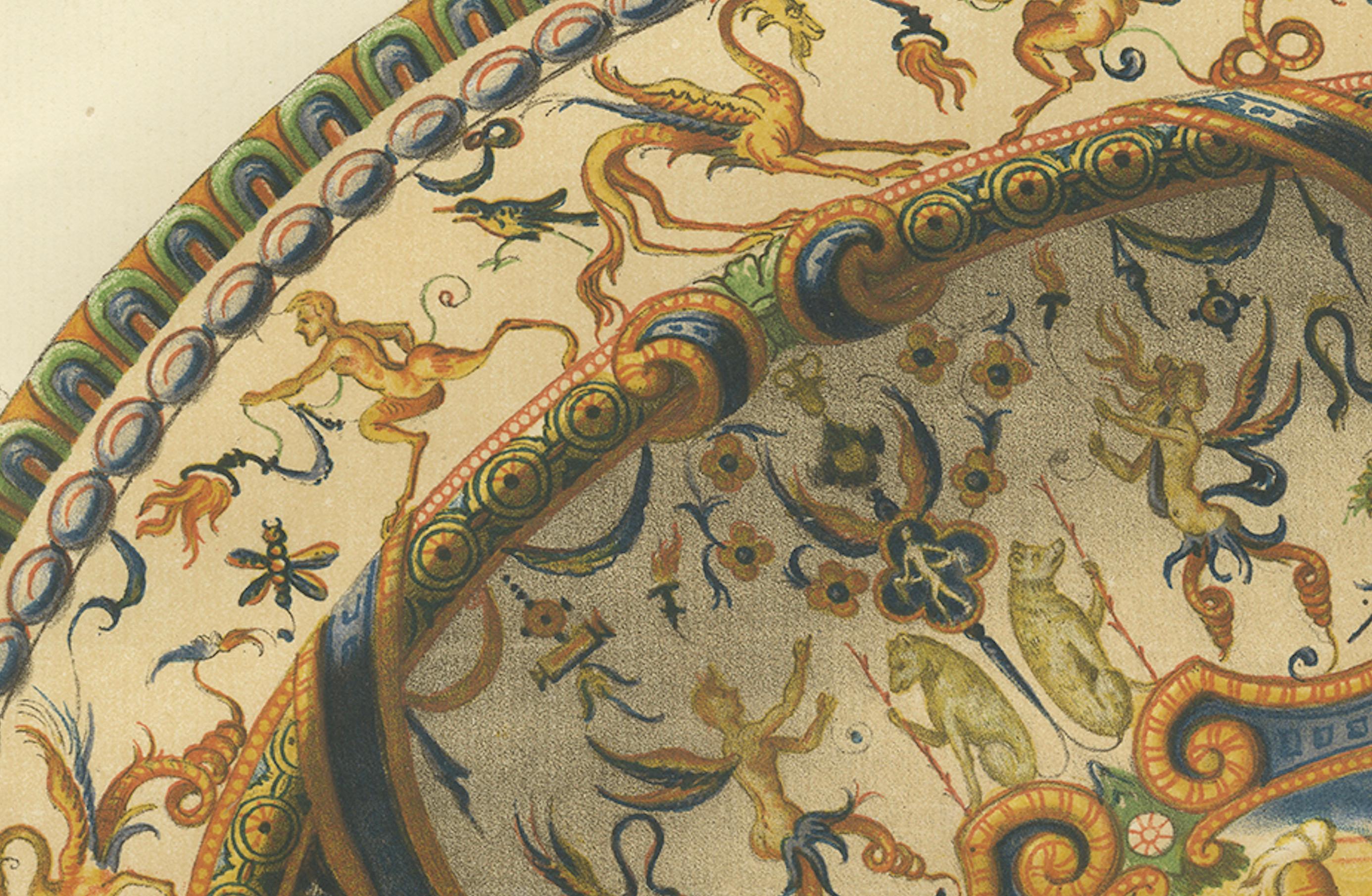 Antiker Druck eines Tellers von Mr. de Basilewski von Delange '1869' im Angebot 1