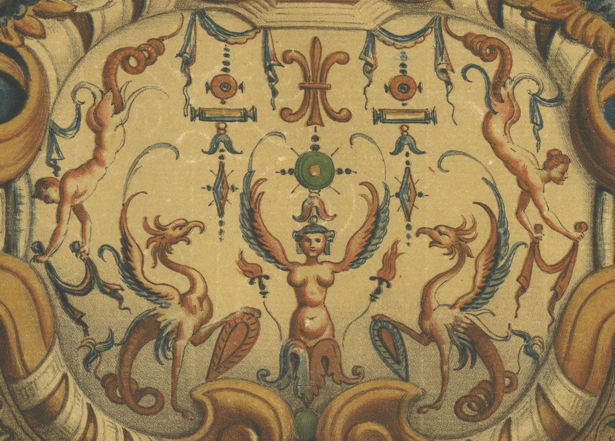 Antiker schöner großer Druck einer Vase aus dem Florenz-Museum in Italien, '1869' im Angebot 2