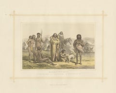Antike Lithographie der Aborigines von Südamerika, 1882