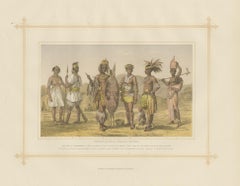 Antique Lithograph of the Ethiopian Race - Negros, Kaffirs, 1882