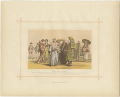 Antique Lithograph of the Mongol Race - Japanese, 1882
