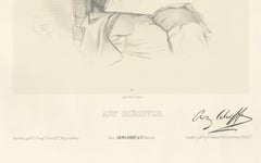 Lithographie ancienne Portrait d'Ary Scheffer par Le Gout-Gérard, vers 1855