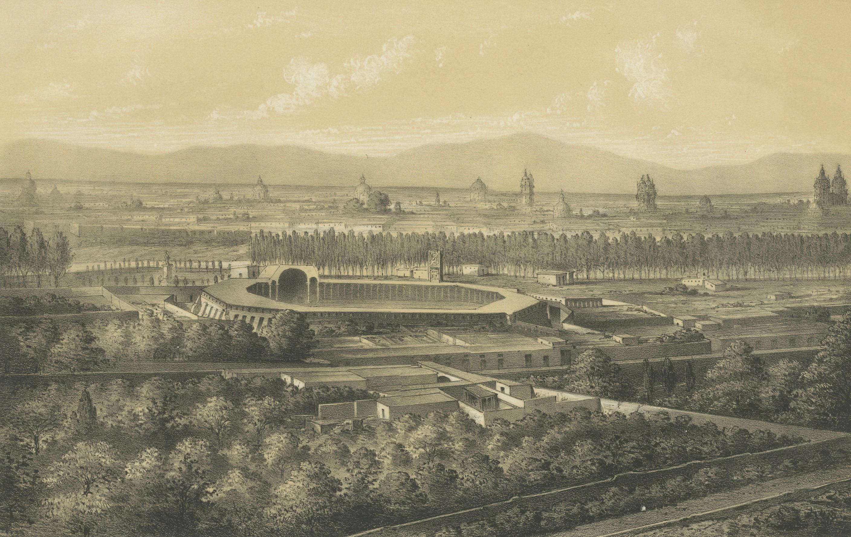 Antique Lithograph View of Lima, Peru – Vista General de Lima 1865 For Sale 4