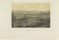 Antique Lithograph View of Lima, Peru – Vista General de Lima 1865