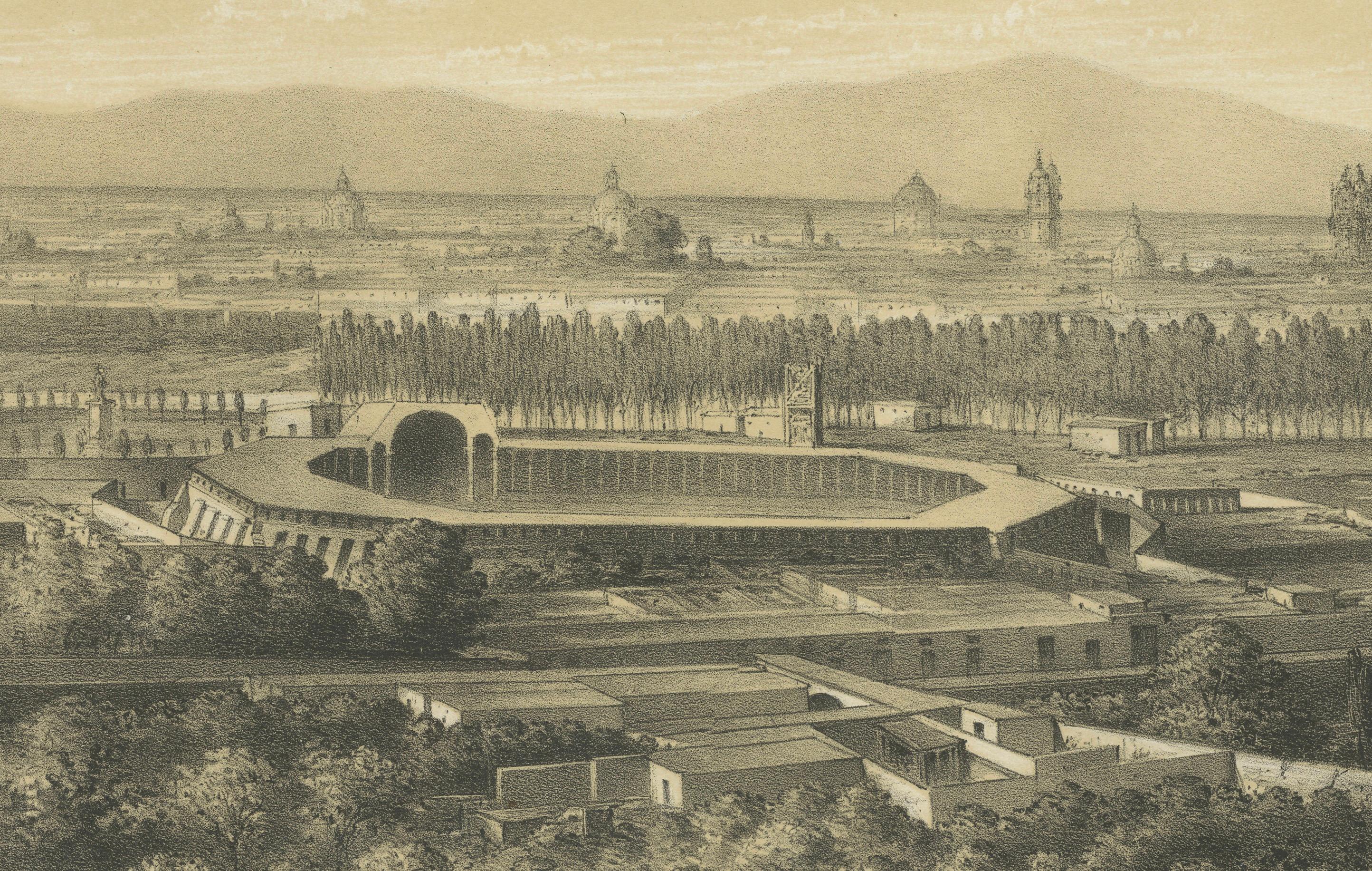 Antique Lithograph View of Lima, Peru – Vista General de Lima 1865 For Sale 3