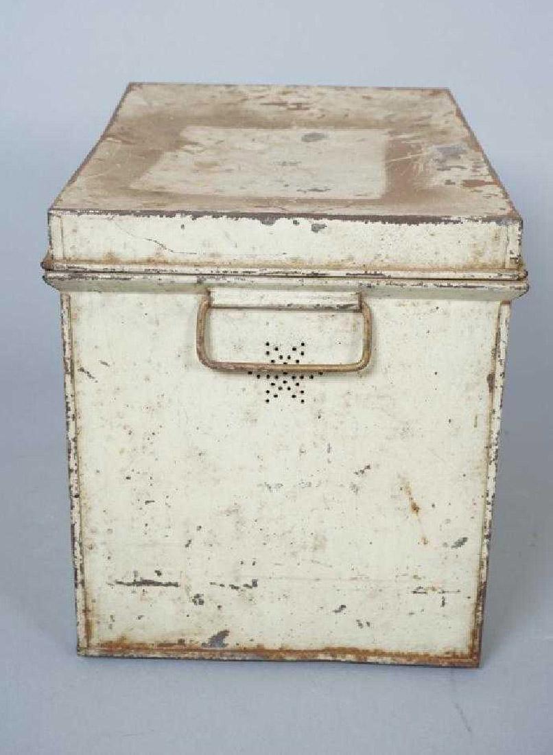 antique tin bread box