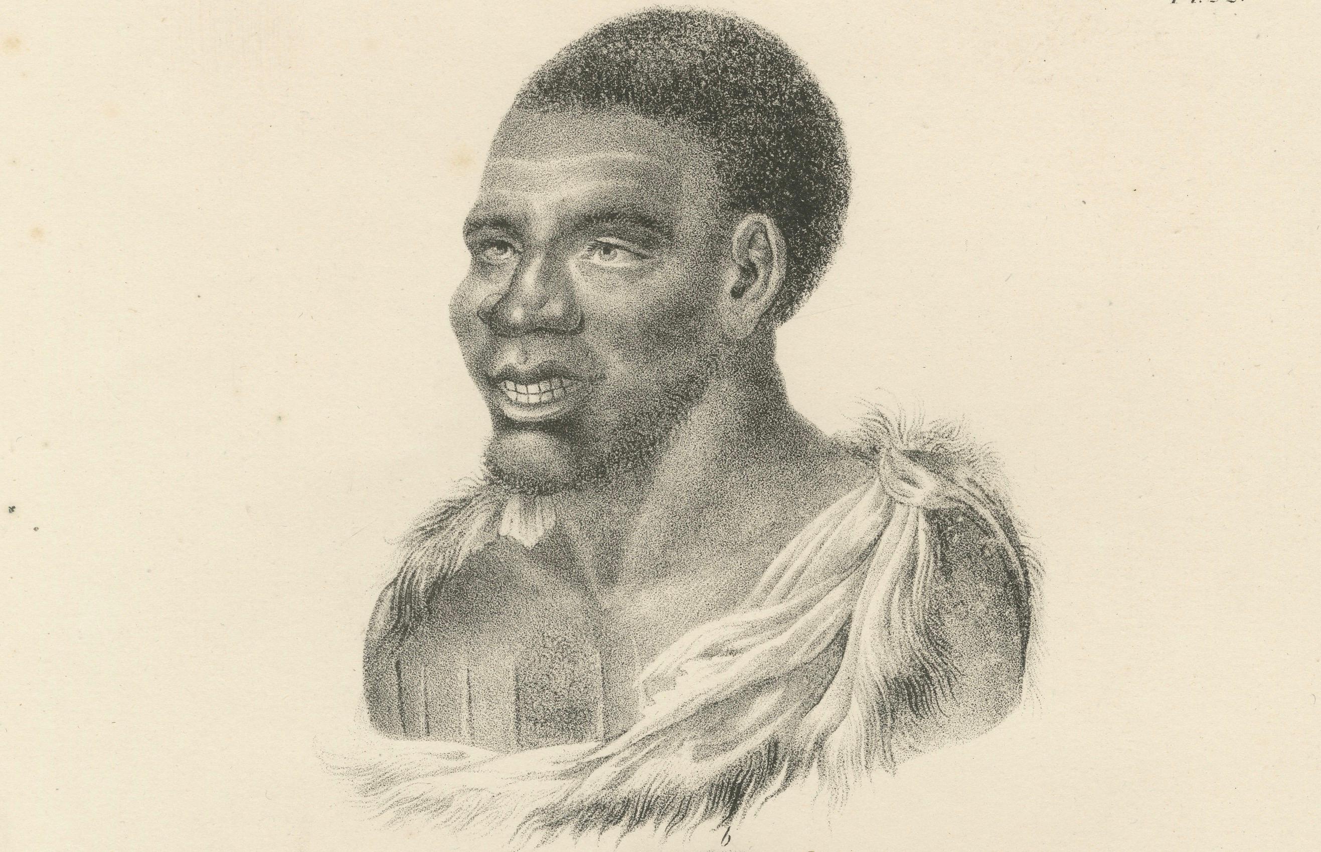 Antique lithographs of Inhabitants of Van Diemen’s Land (Tasmania), 1827 For Sale 3