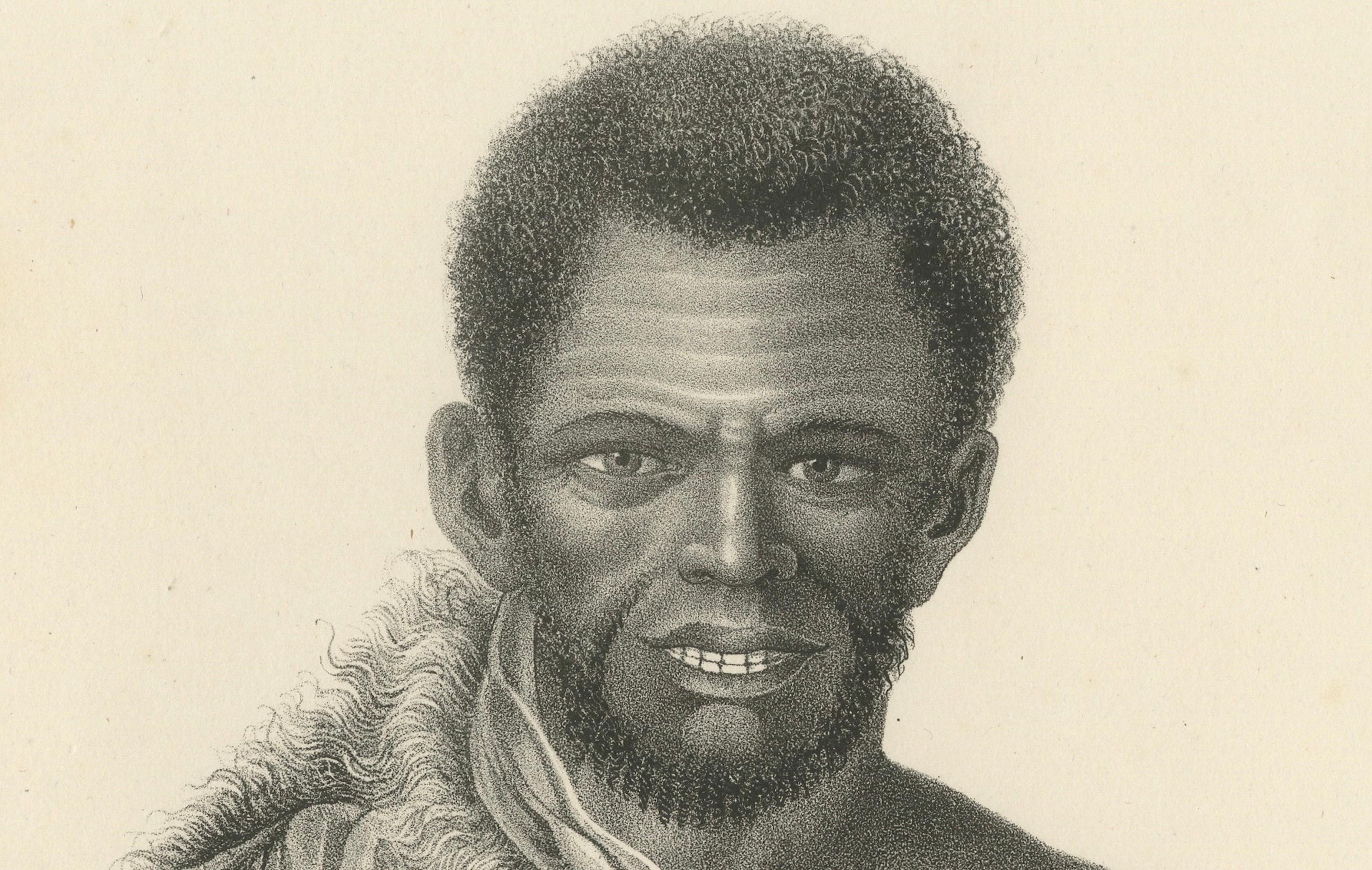 Paper Antique lithographs of Inhabitants of Van Diemen’s Land (Tasmania), 1827 For Sale