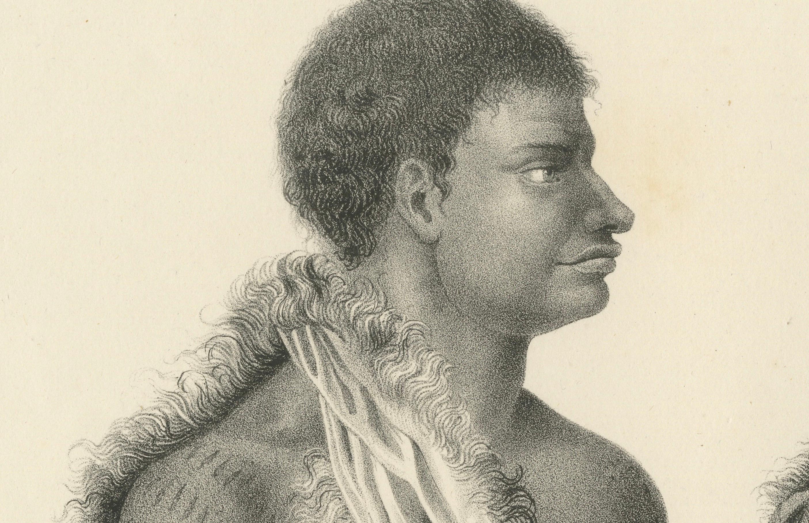 Antique lithographs of Inhabitants of Van Diemen’s Land (Tasmania), 1827 For Sale 1