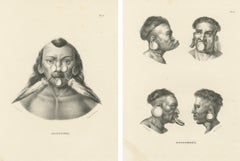 Antique lithographs of Japanese, Chinese, and Kamchatkan peoples, Brodtmann 1827