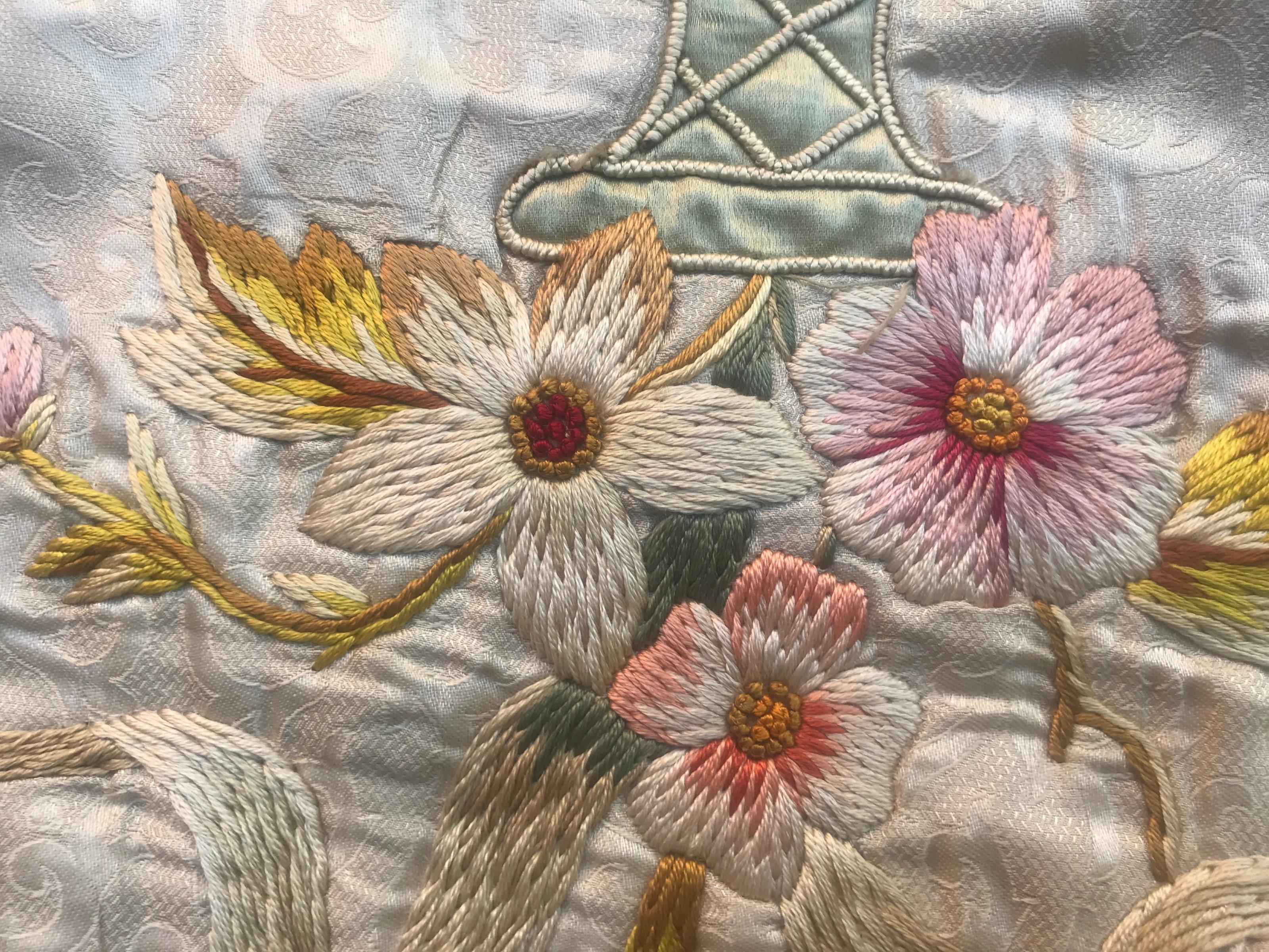 Embroidered Antique Little French Embroidery For Sale