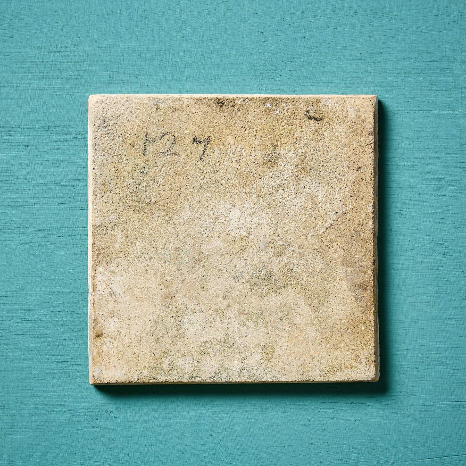 Glazed Antique Liverpool Delft Tile with Neoclassical Figure For Sale