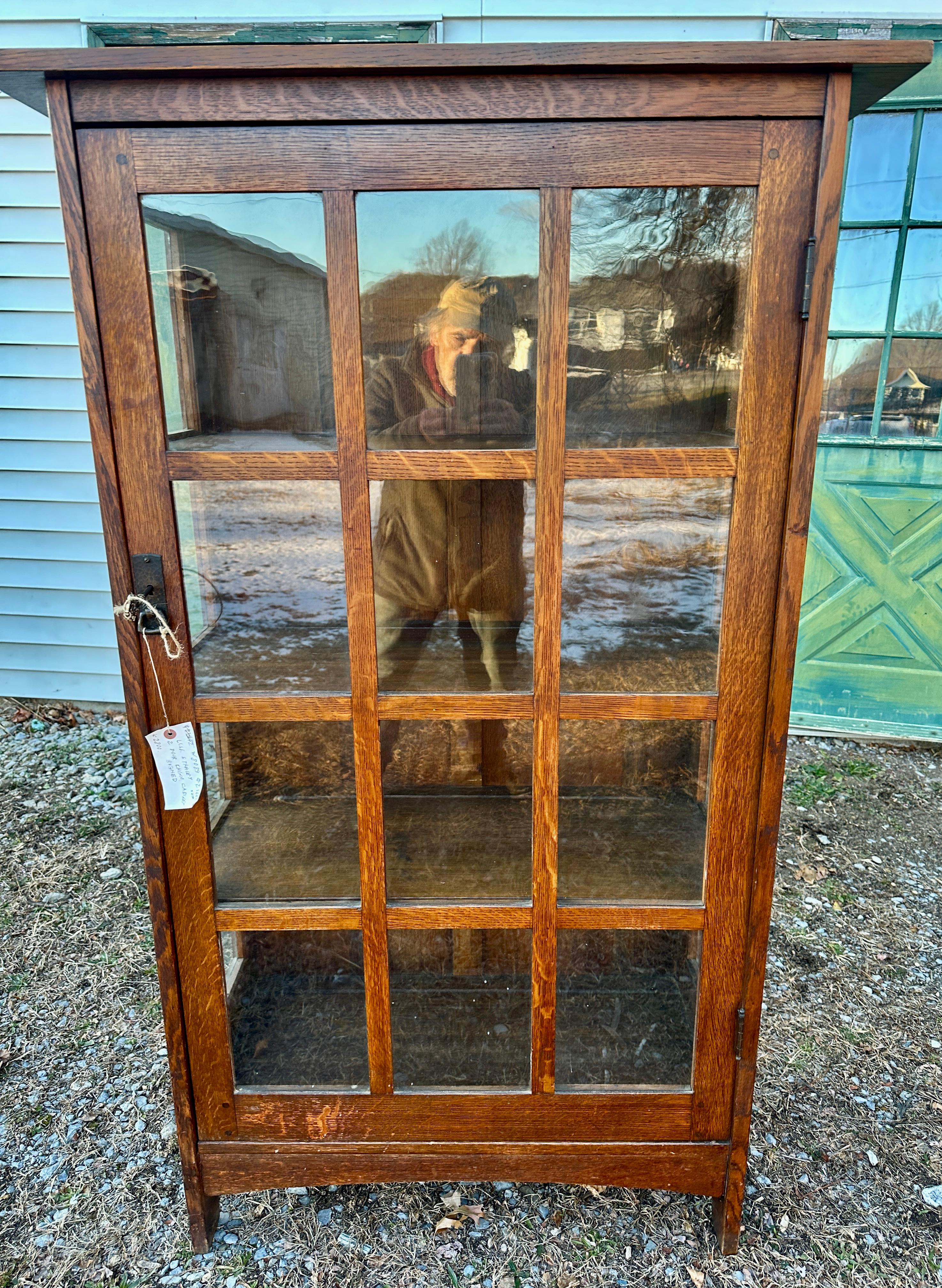 Antique L&JG Stickley 1-Door China Cabinet - SIGNED! - W8088   SALE      SALE 5