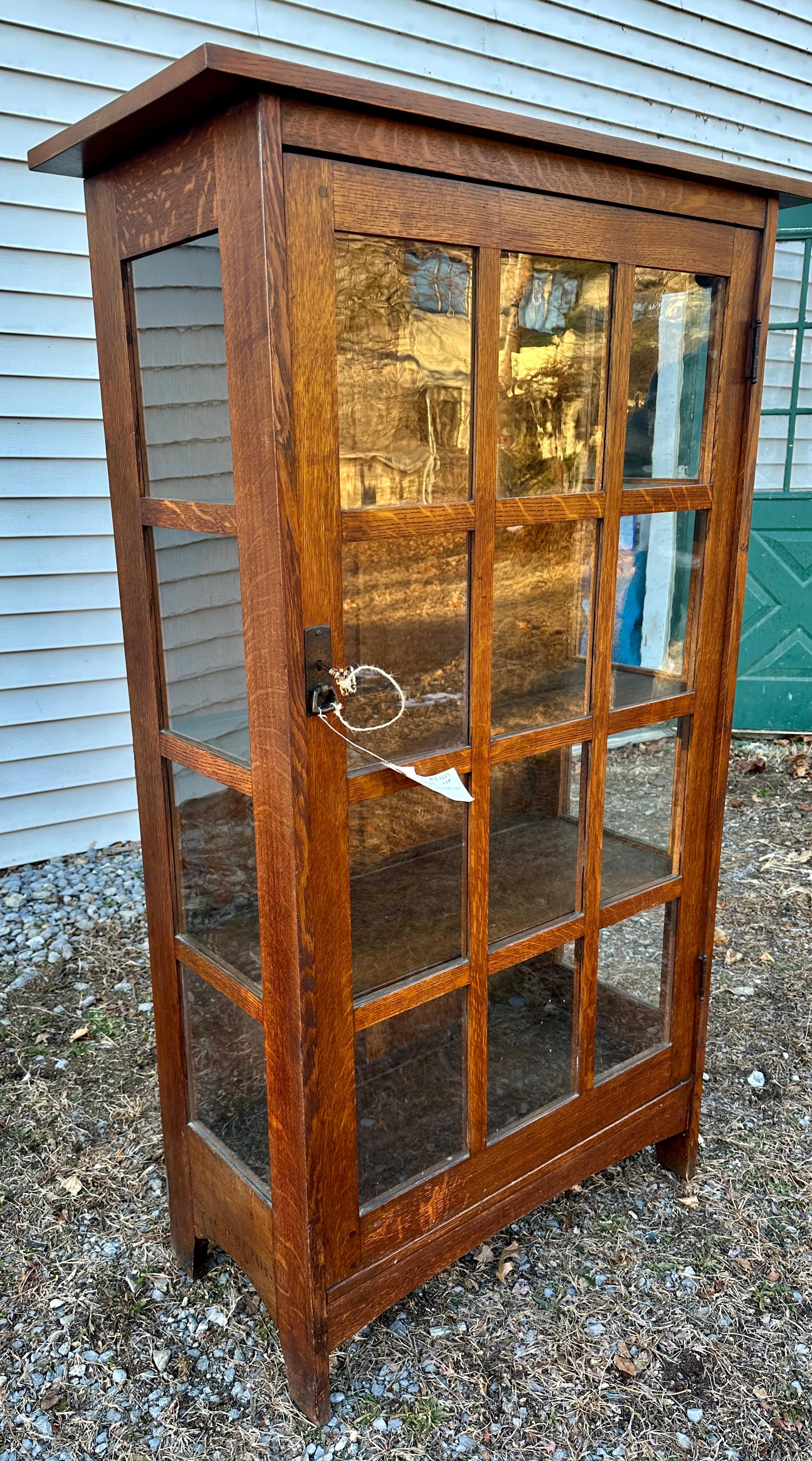 Antique L&JG Stickley 1-Door China Cabinet - SIGNED! - W8088   SALE      SALE 10