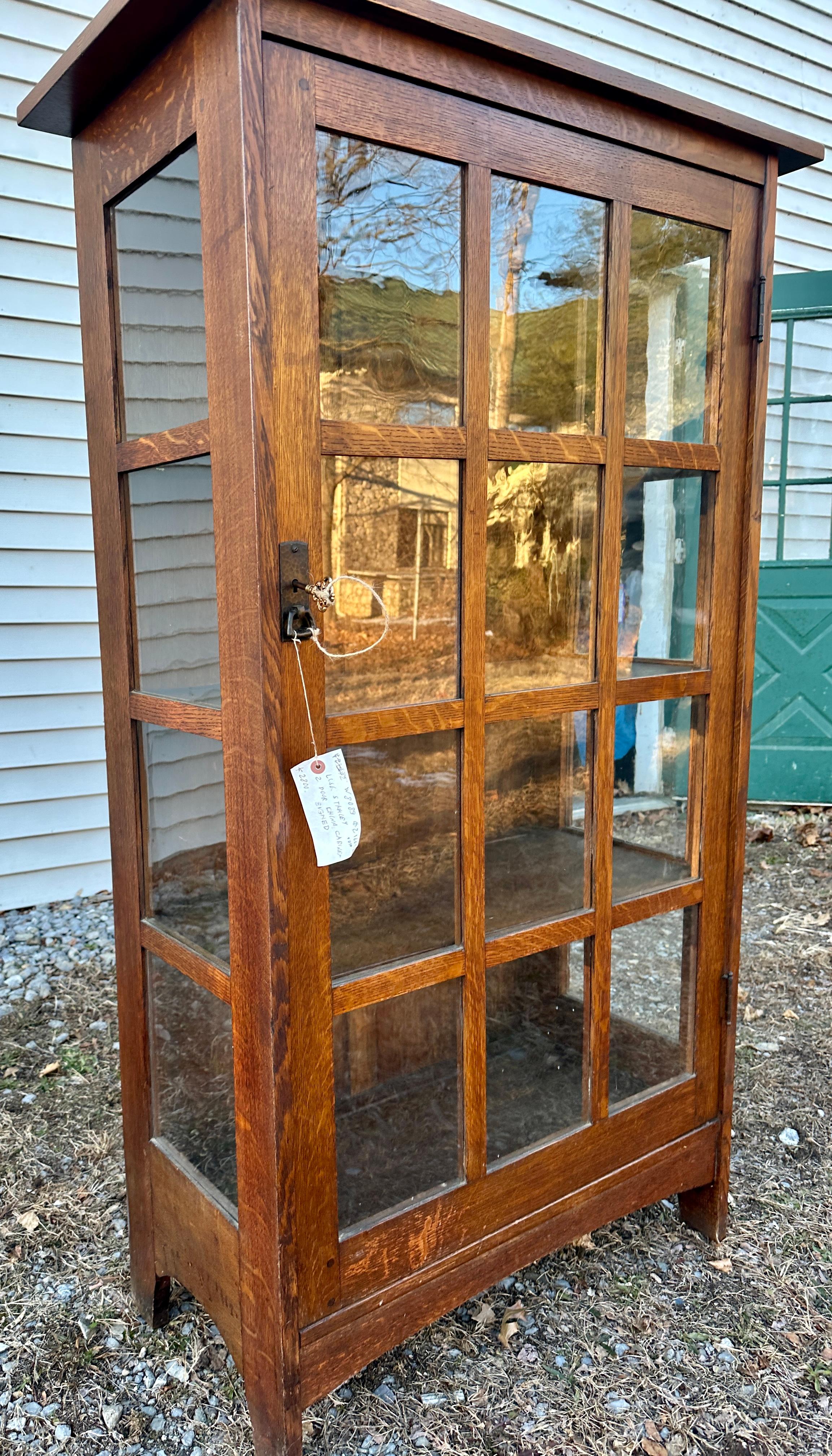 Arts and Crafts Antique L&JG Stickley 1-Door China Cabinet - SIGNED! - W8088   SALE      SALE