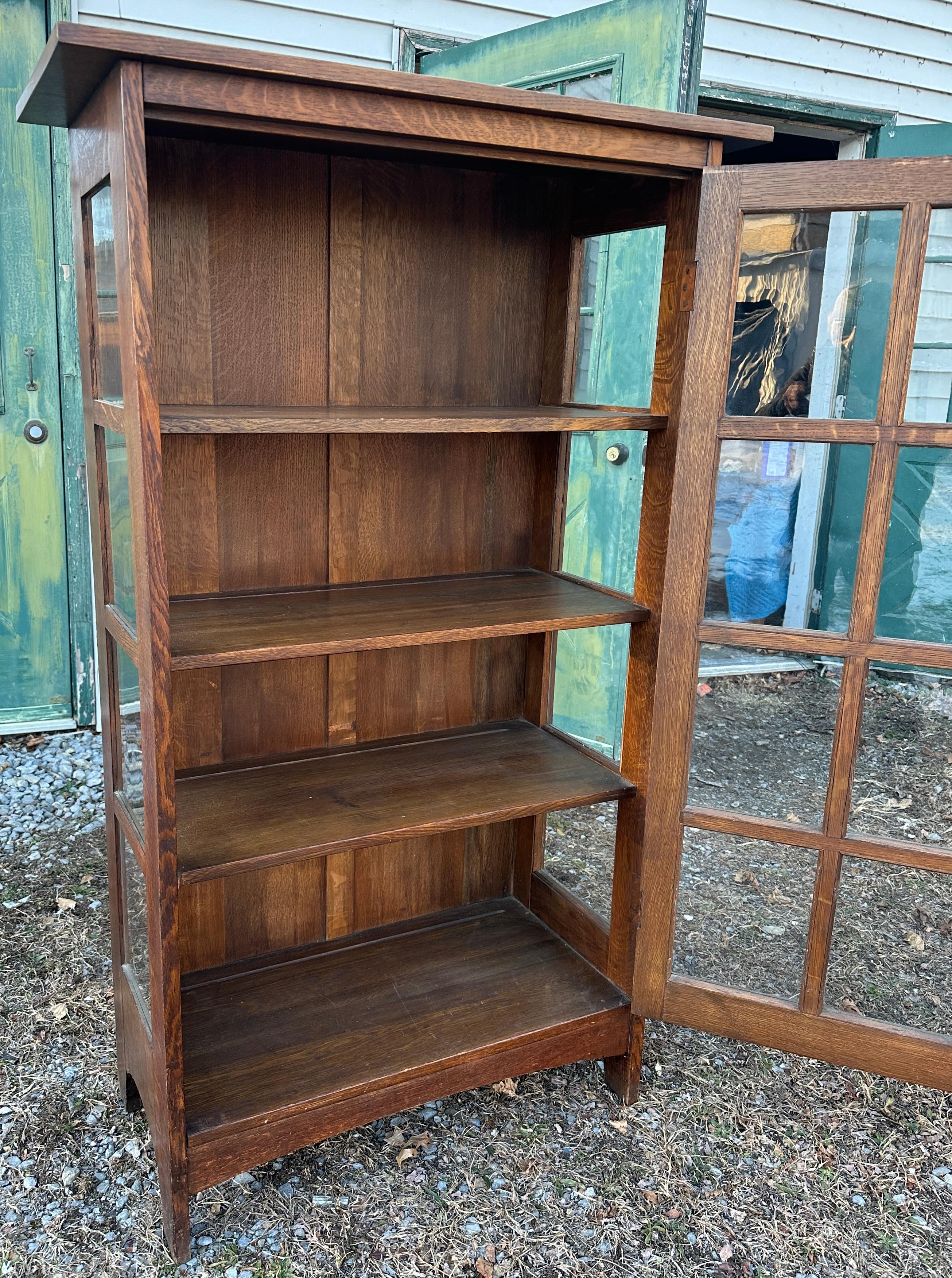 American Antique L&JG Stickley 1-Door China Cabinet - SIGNED! - W8088   SALE      SALE