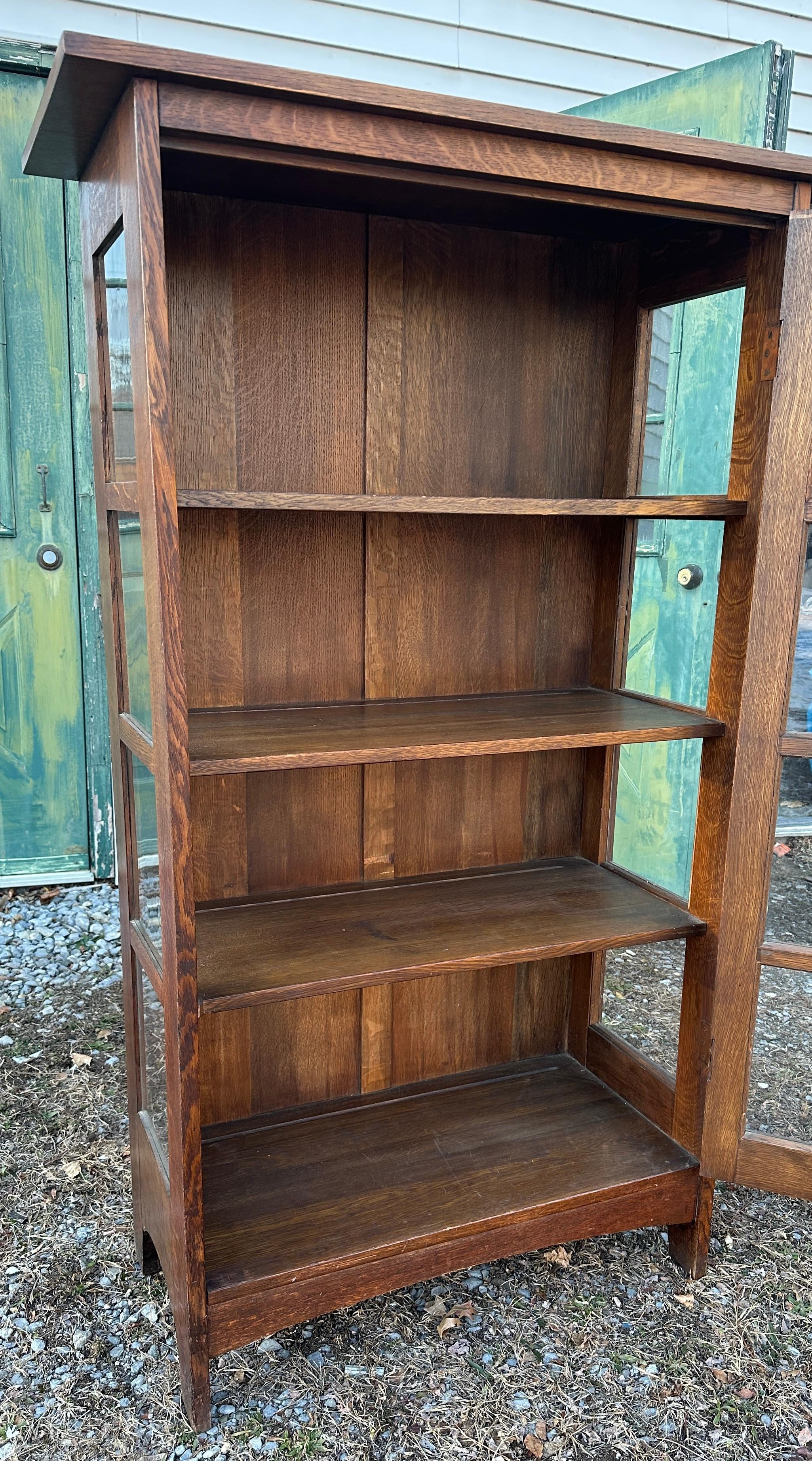 Antique L&JG Stickley 1-Door China Cabinet - SIGNED! - W8088   SALE      SALE In Good Condition In Shamokin Dam, PA