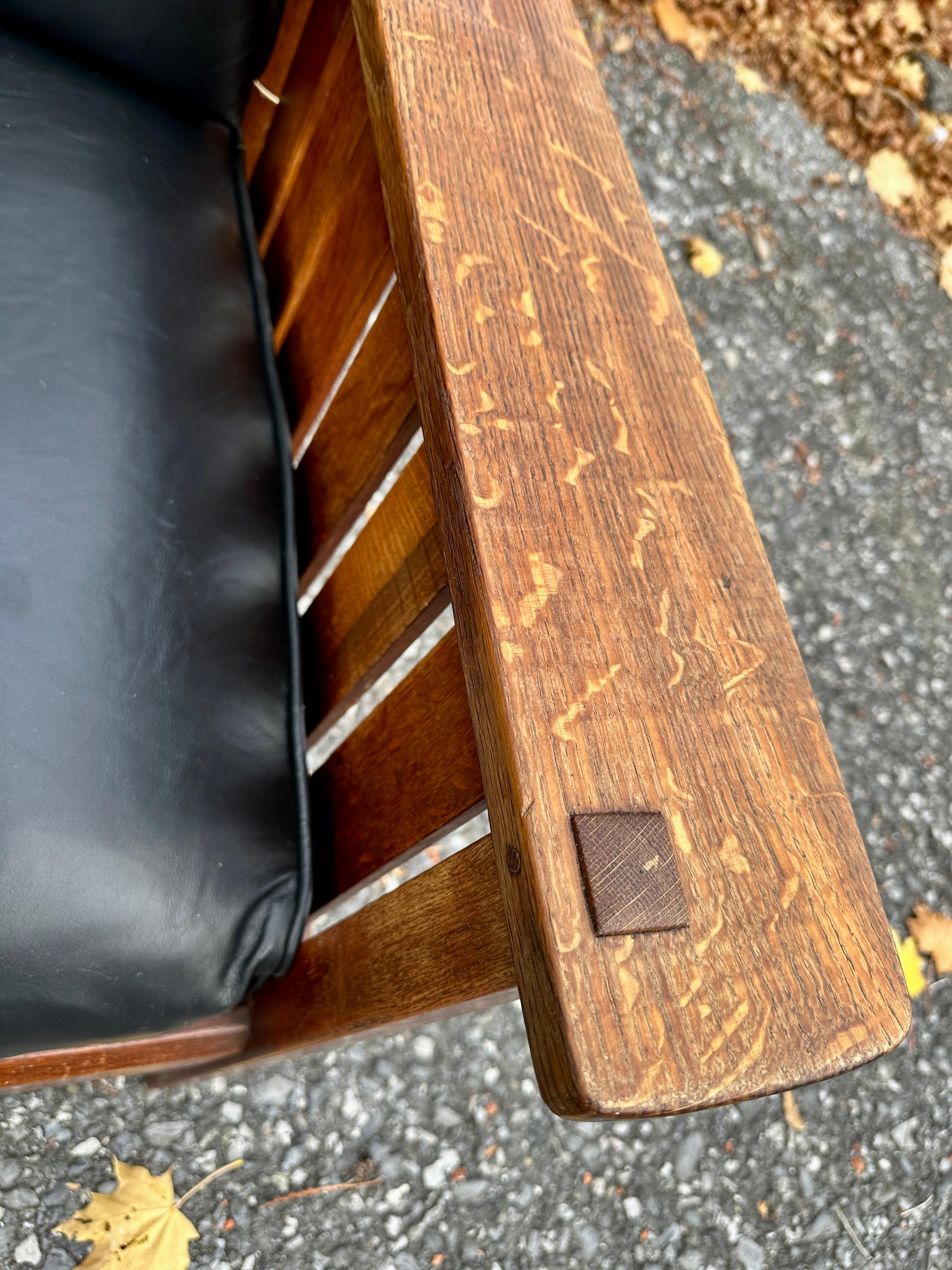 Antique L&JG STICKLEY Morris Chair, circa 1907 - W809    SALE 30% For Sale 8