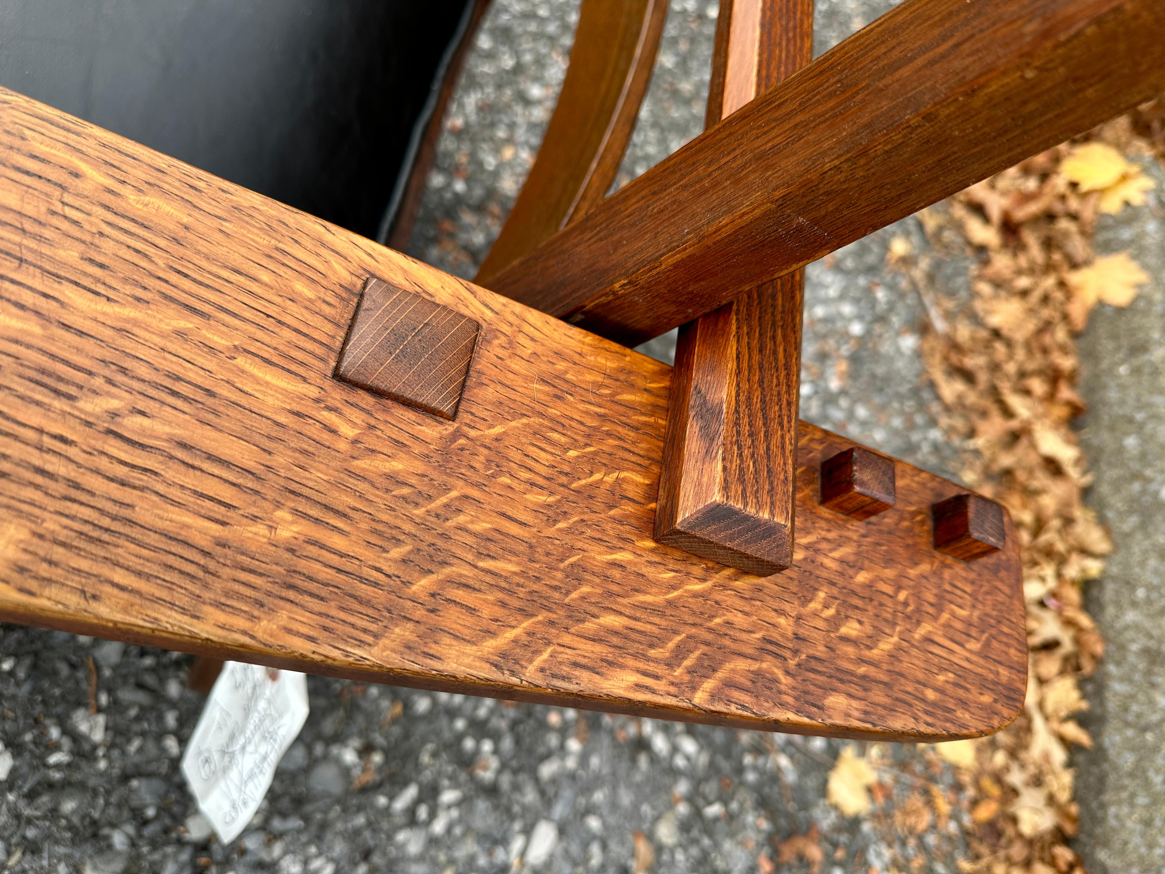 Arts and Crafts Antique L&JG STICKLEY Morris Chair, circa 1907 - W809    SALE 30% For Sale