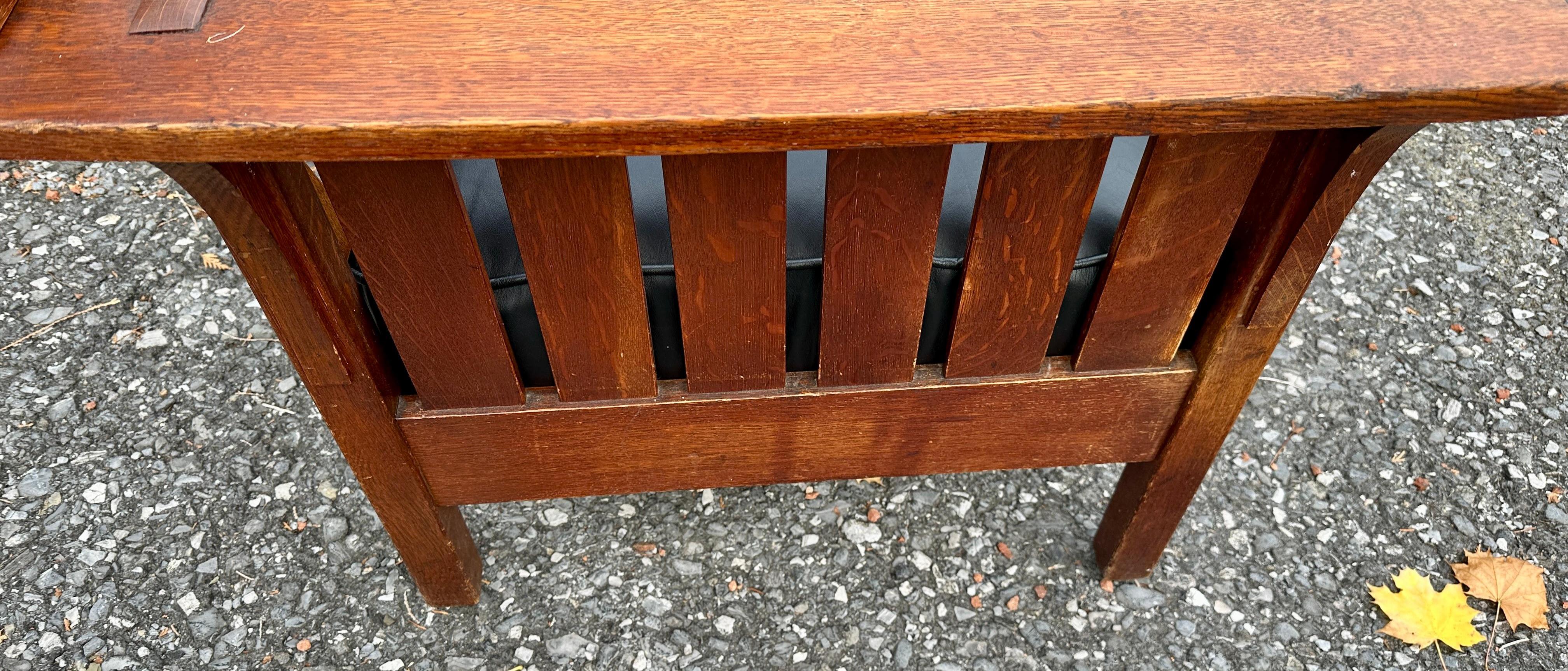 Early 20th Century Antique L&JG STICKLEY Morris Chair, circa 1907 - W809    SALE 30% For Sale