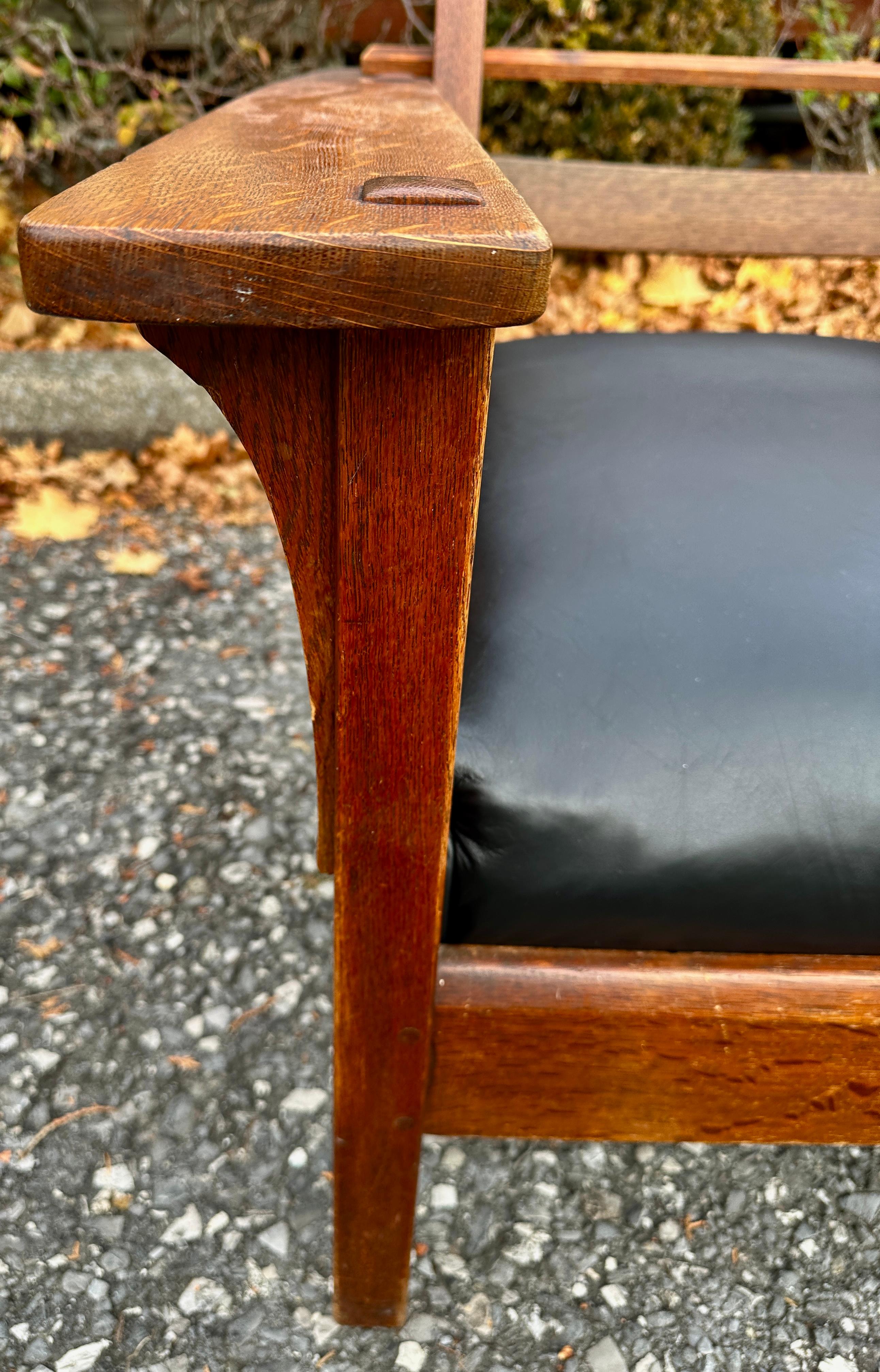 Antique L&JG STICKLEY Morris Chair, circa 1907 - W809    SALE 30% For Sale 1