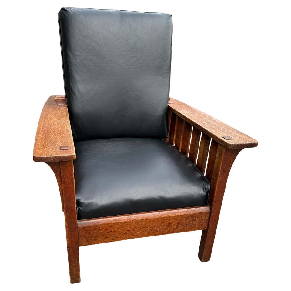 Antique Nice L&JG Stickley Morris Rocking Chair from the Early 1900s ...