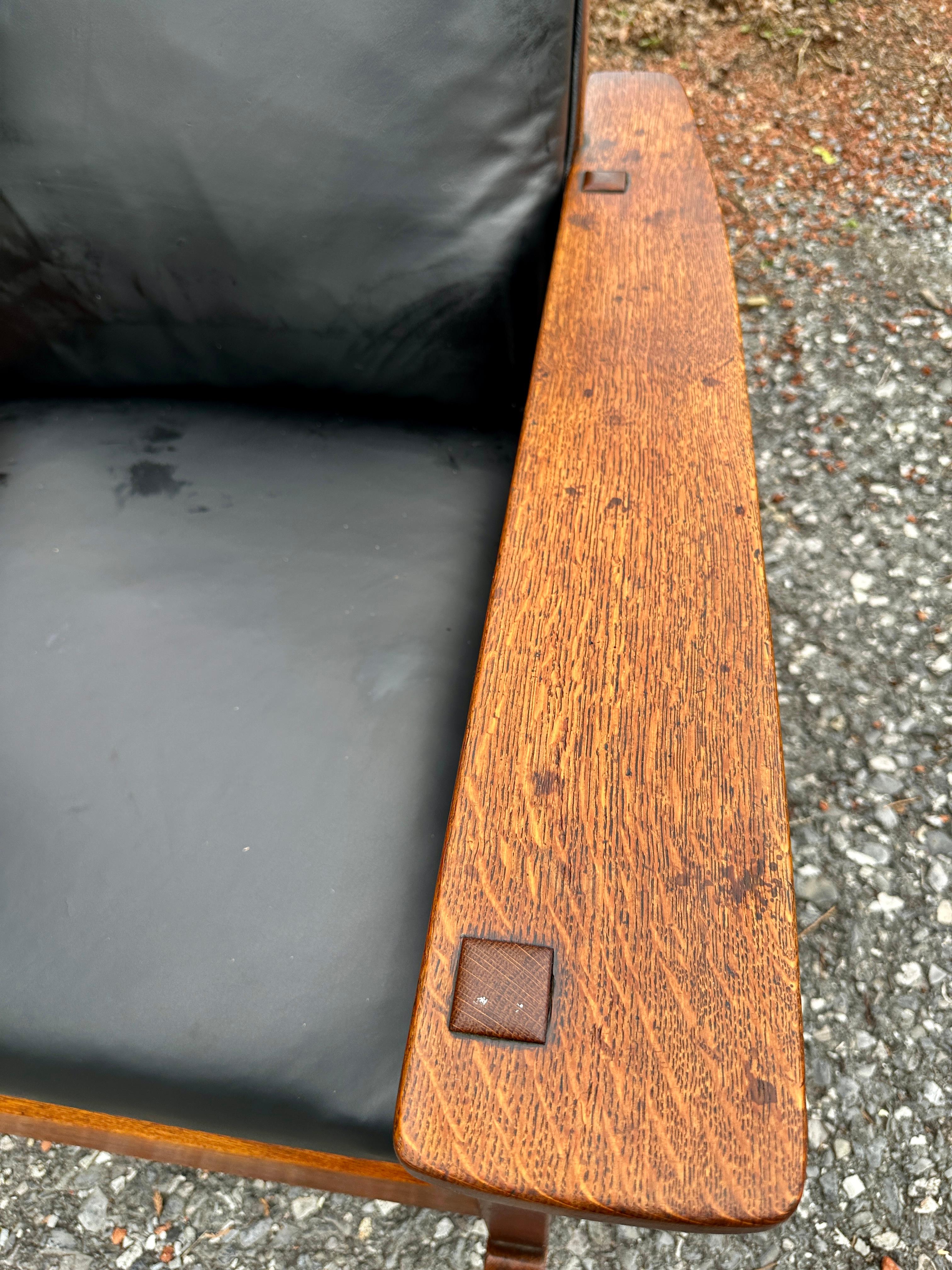 Antike L&JG Stickley Paddelarmwippe mit Schlitz an den Seiten - W8390 im Angebot 10