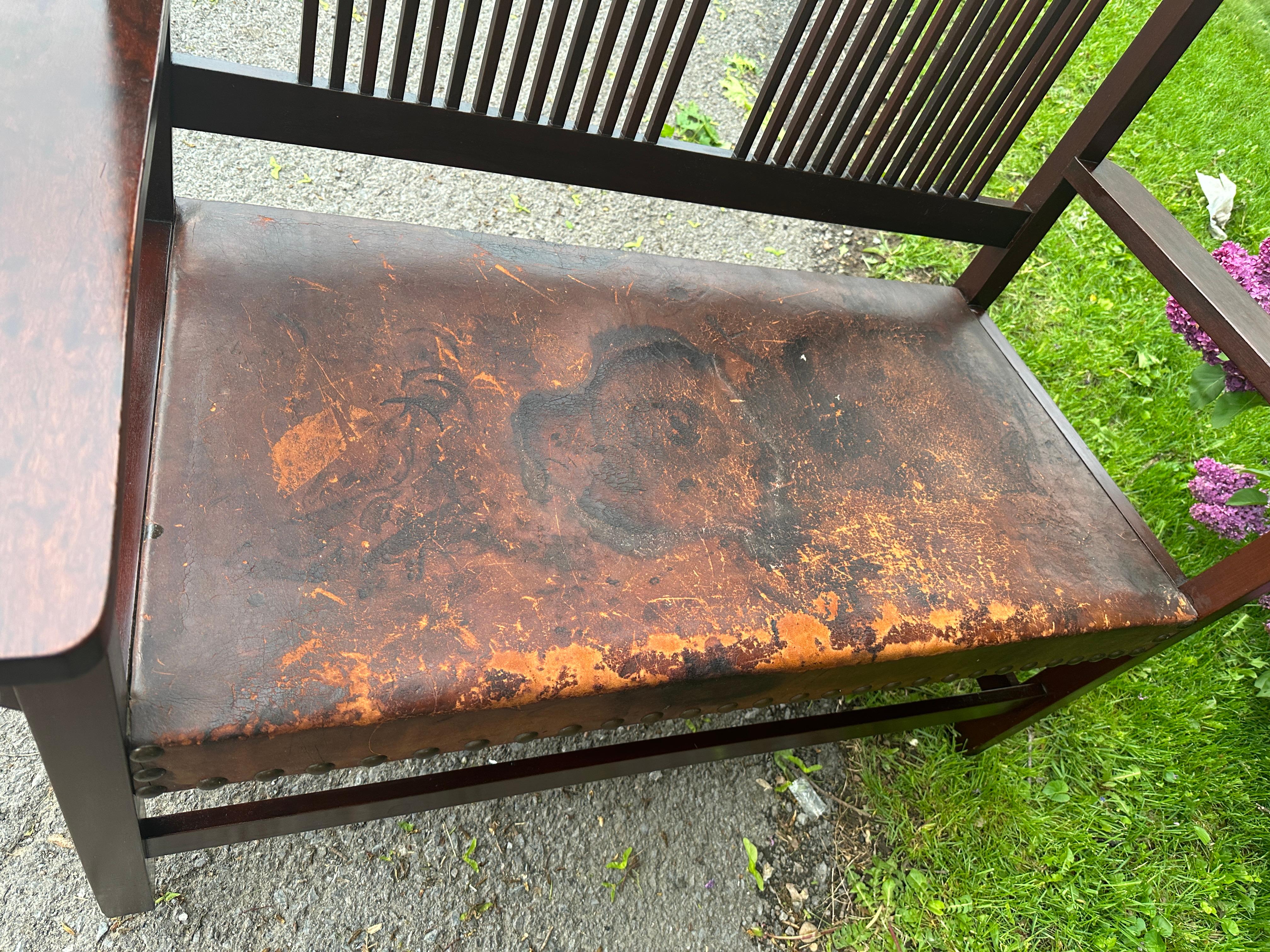 Antique L&JG Stickley Settee - W7252  WE RUNNING A SPECIAL SALE. 11