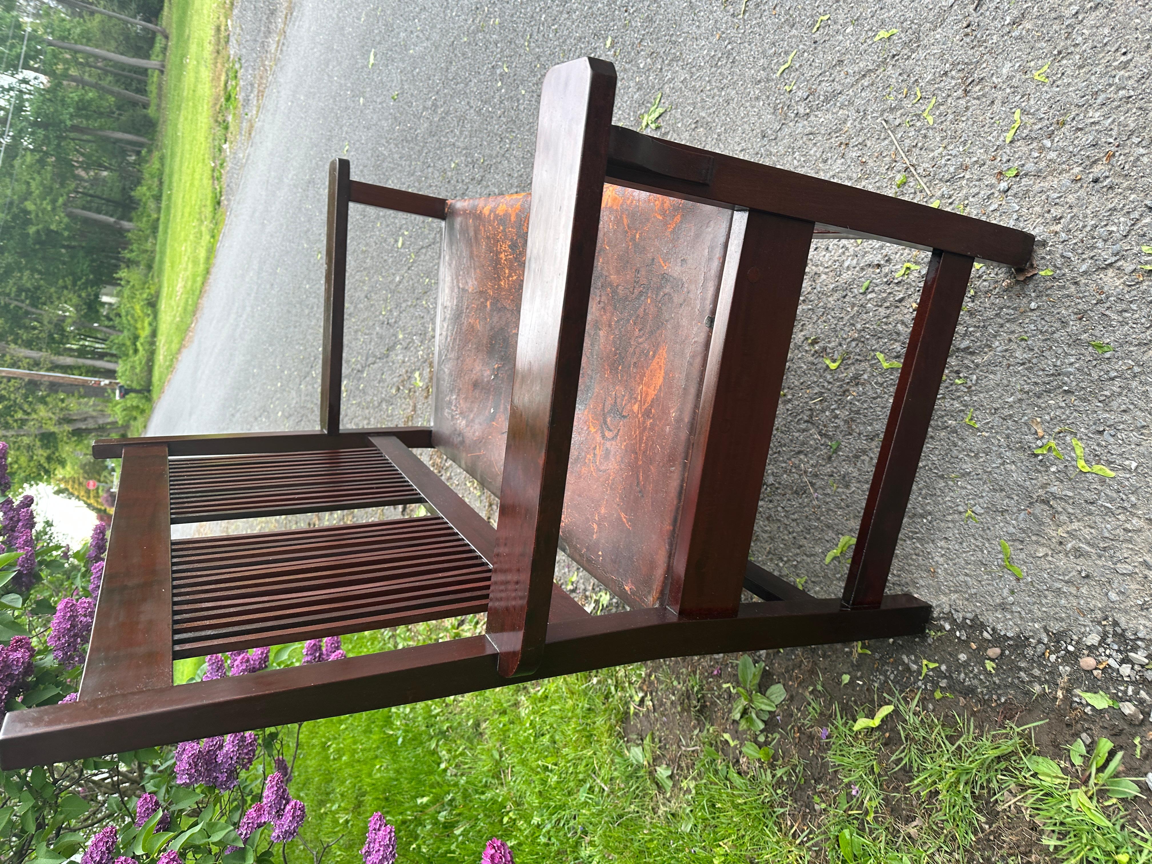 Oak Antique L&JG Stickley Settee - W7252  WE RUNNING A SPECIAL SALE.