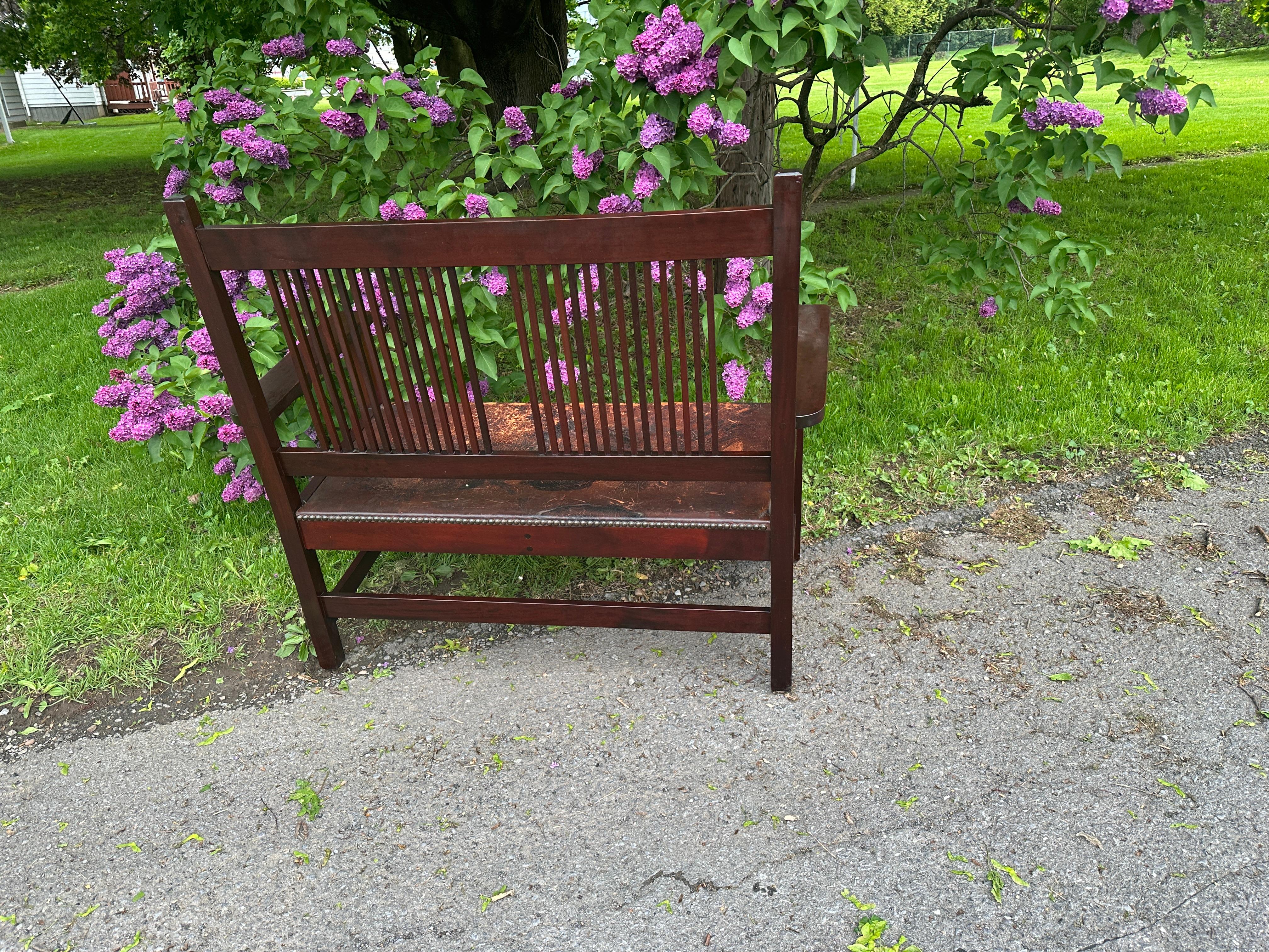 Antique L&JG Stickley Settee - W7252  WE RUNNING A SPECIAL SALE. 1