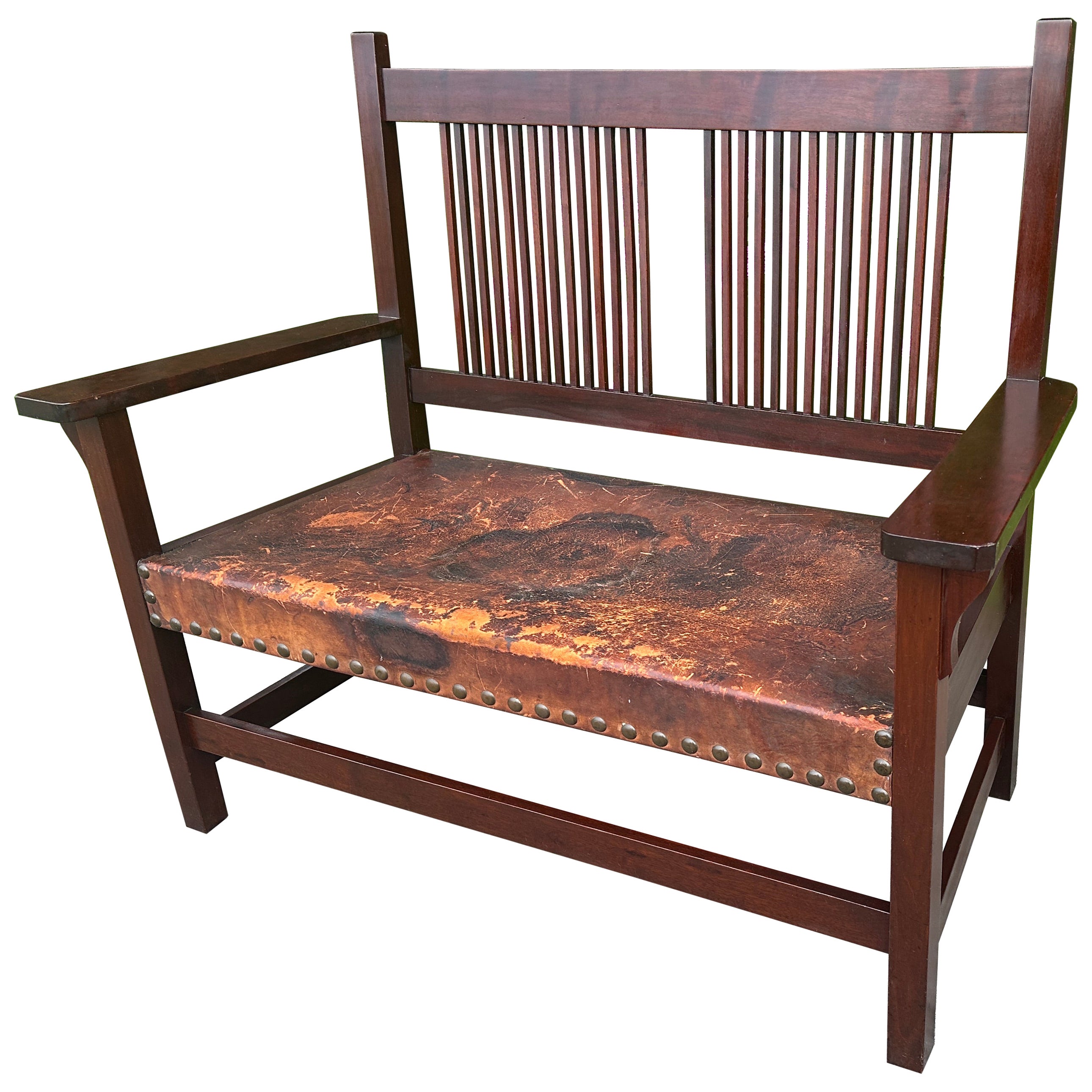 Ancienne banquette Stickley de L&JG - W7252  NOUS ORGANISONS UNE VENTE SPÉCIALE.