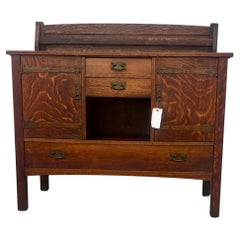 Antique L&JG Stickley SIGNED  Sideboard with IRON Hinge hardware  C 1910