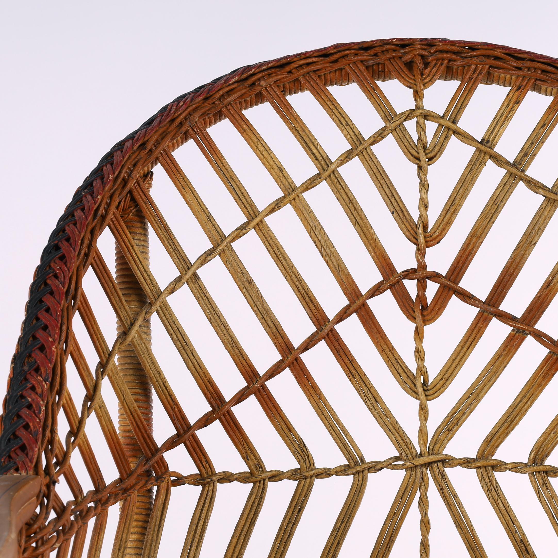 Antique Lloyd Loom Wicker Three Piece Art Deco Furniture Suite For Sale 5