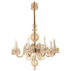 Vintage Lobmeyr Handmade Clear Glass Chandelier