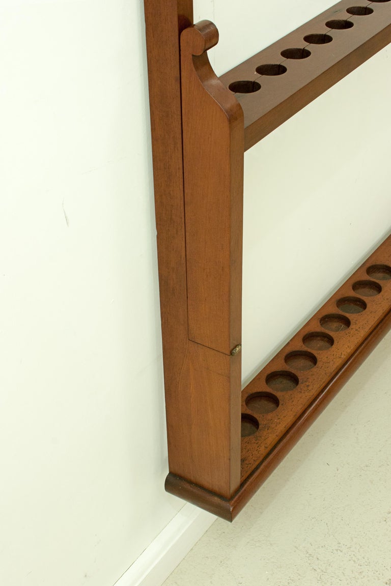 Antique, Lockable Billiard, Snooker Cue Wall Rack at 1stDibs cue in