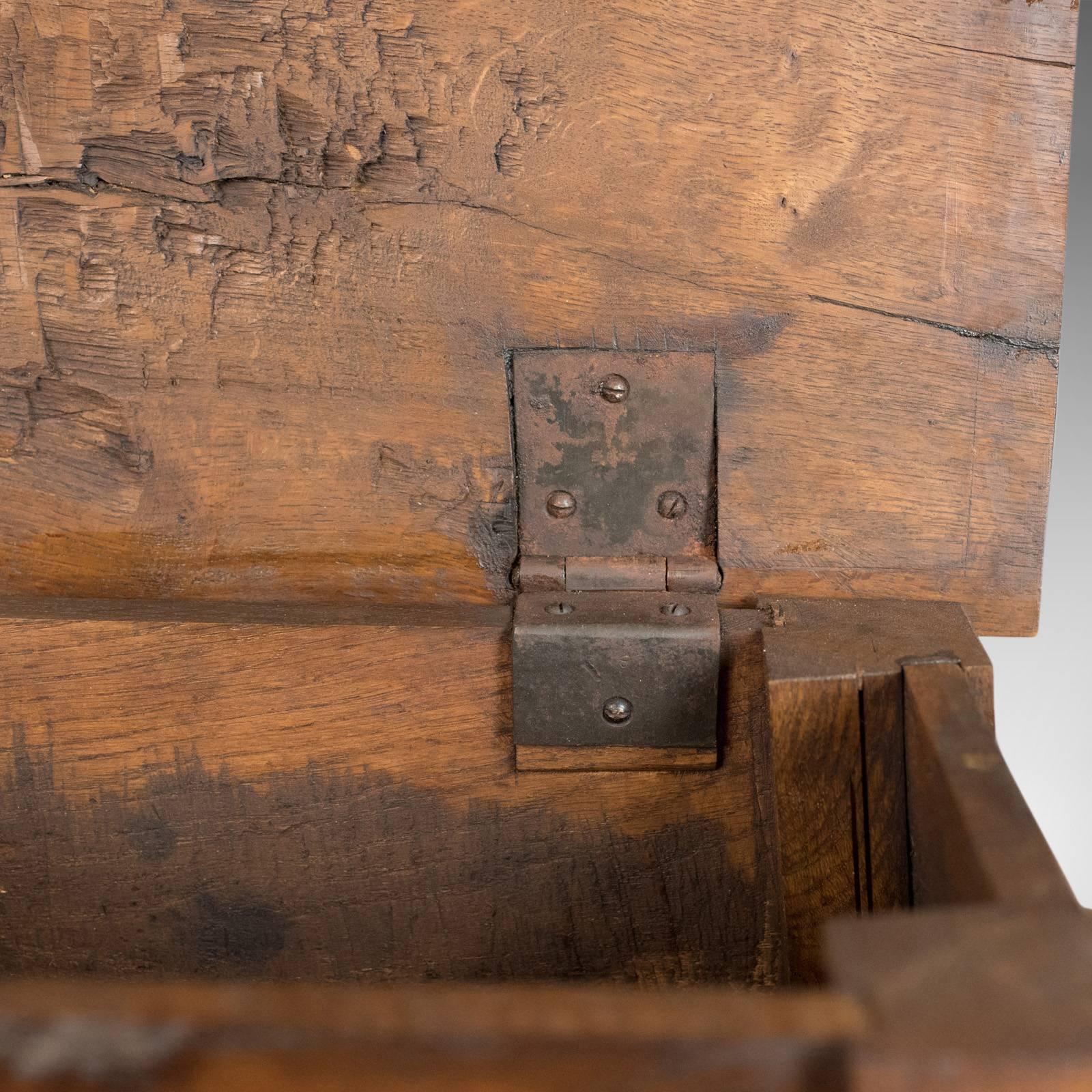 Locker Seat, Victorian in Jacobean Taste, English Oak Joint Stool, circa 1900 2