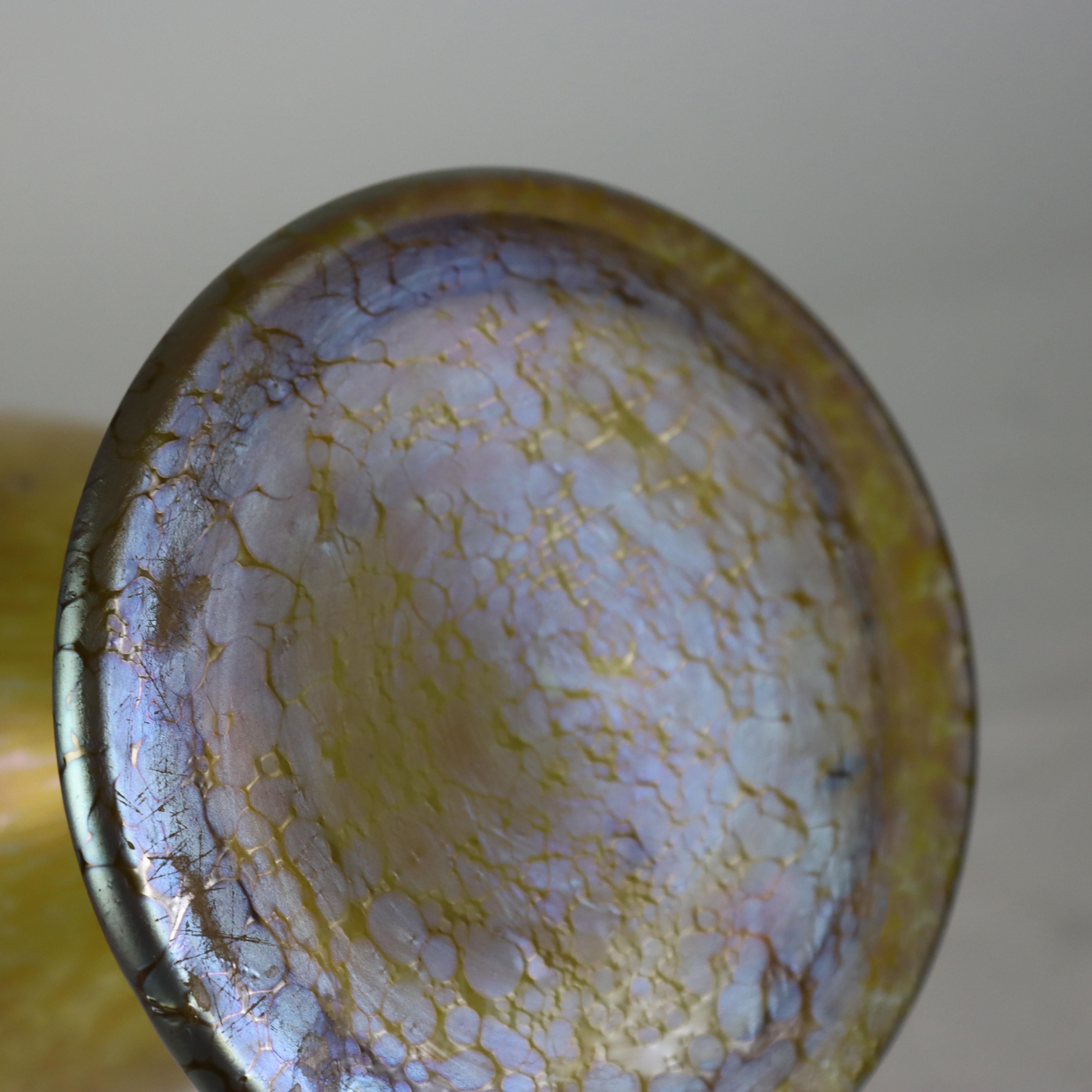 20ième siècle Vase à tache d'huile ancien en verre d'art Loetz Glass C1930 en vente