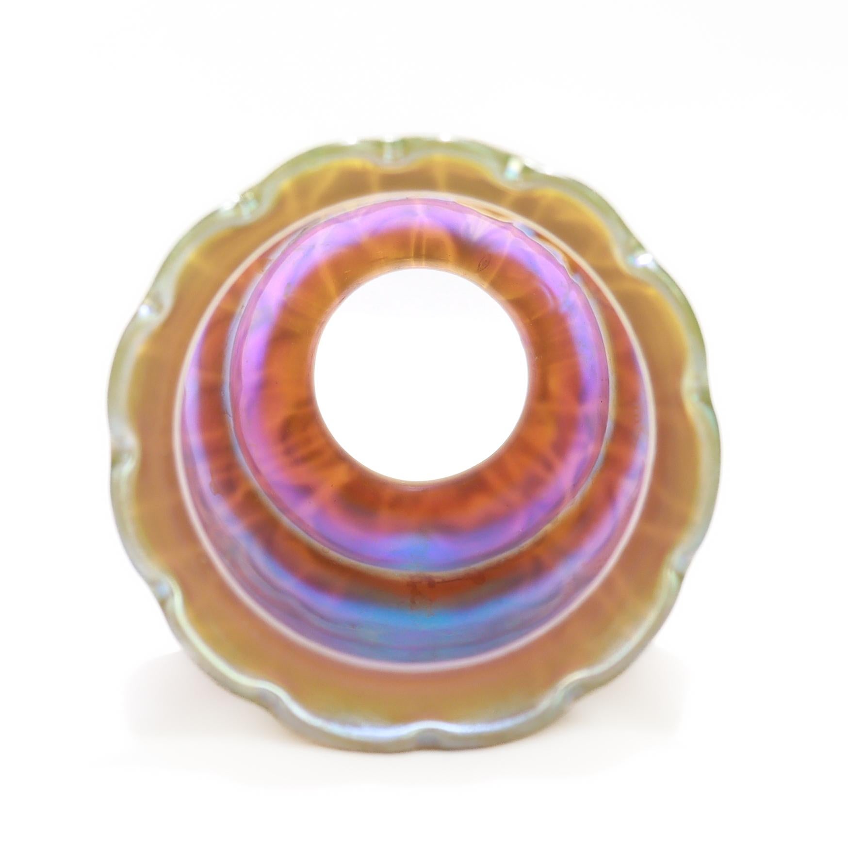 Abat-jour ancien en verre d'art Loetz Glass Titania Genre 4212 en vente 6