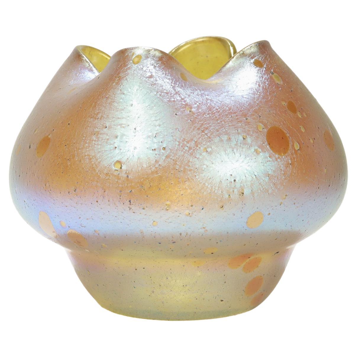 Antique Loetz  'Astraea' Pattern Art Nouveau Glass Vase