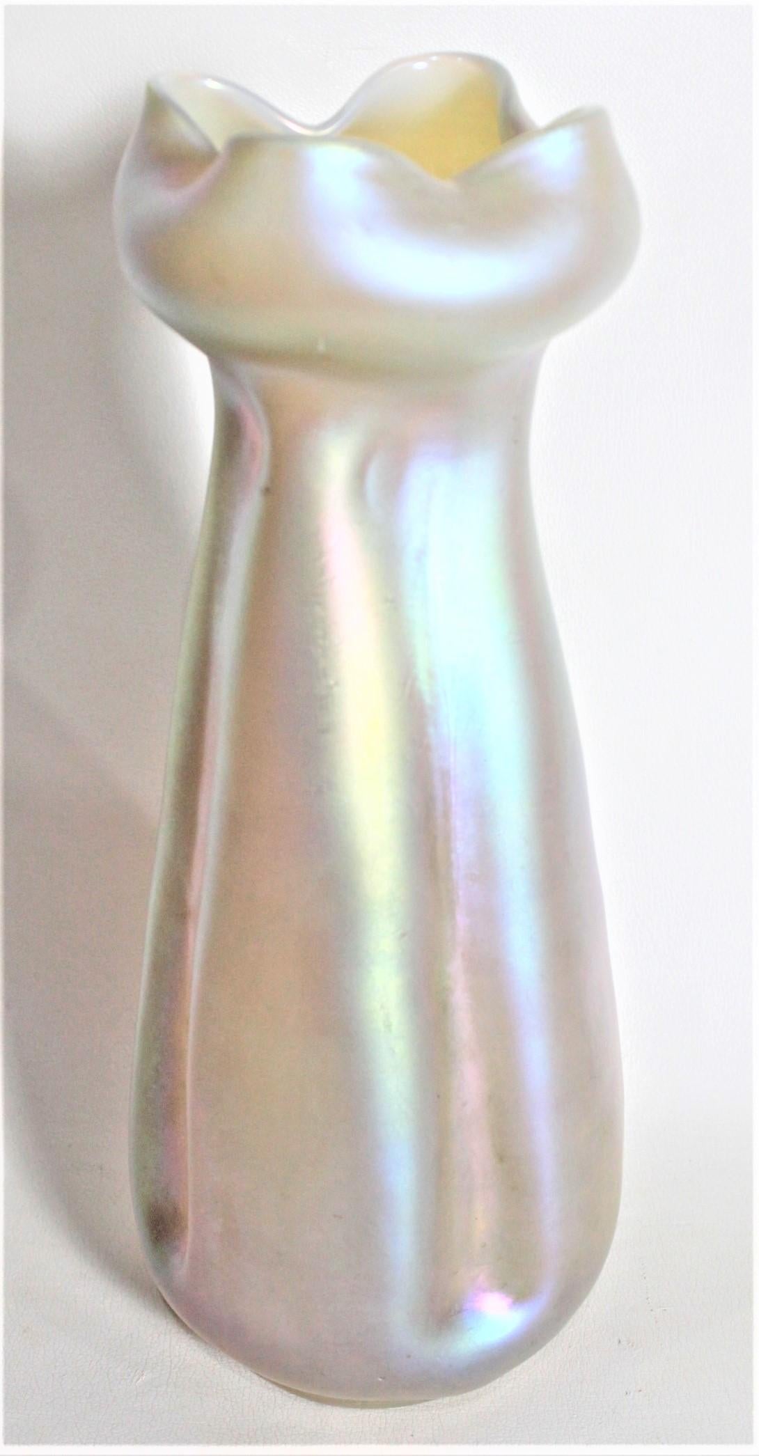 Art Deco Antique Loetz Candia Silberiris Art Glass Vase For Sale