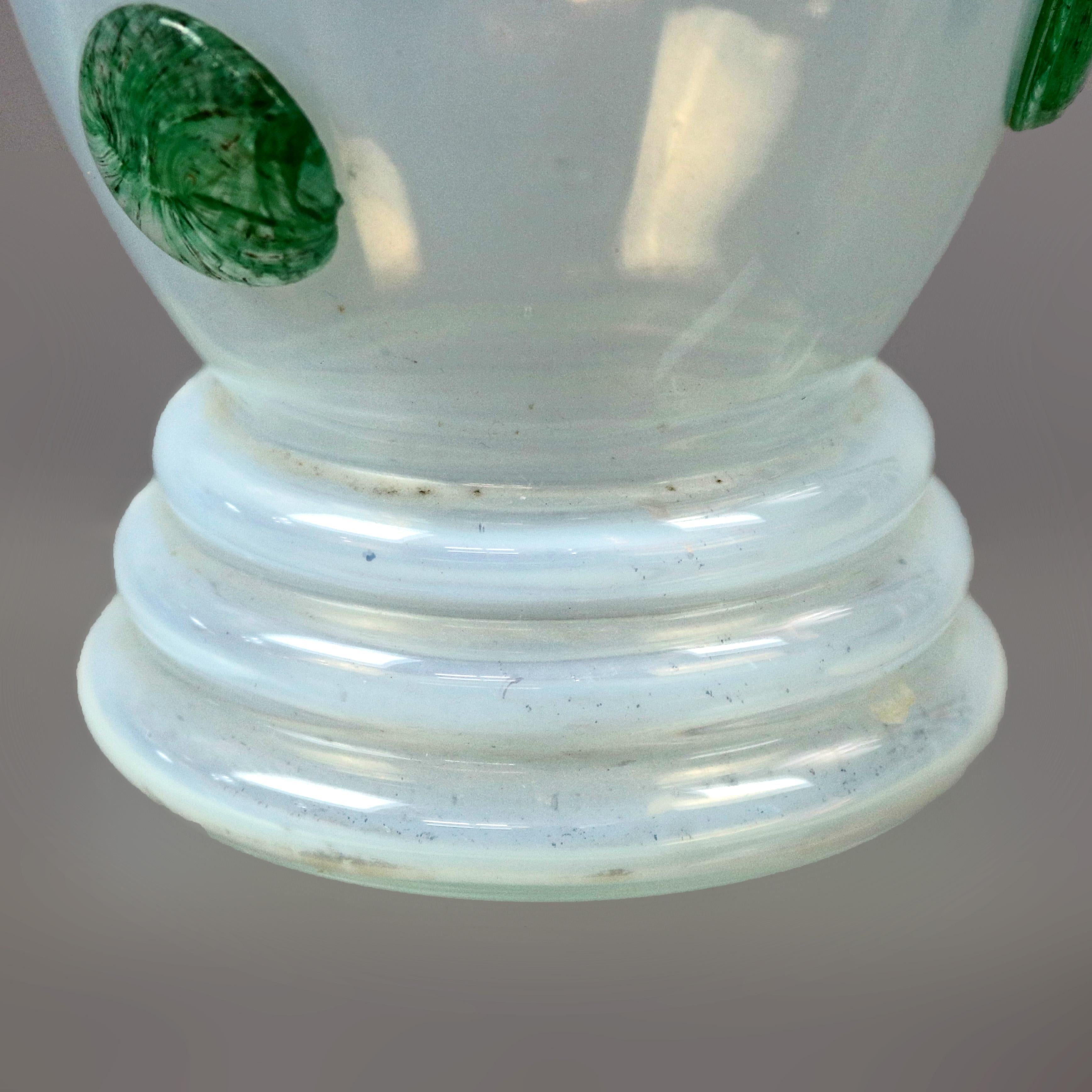 Loetz School Handcrafted Art Glass Vase with Applied Decoration, circa 1920 1