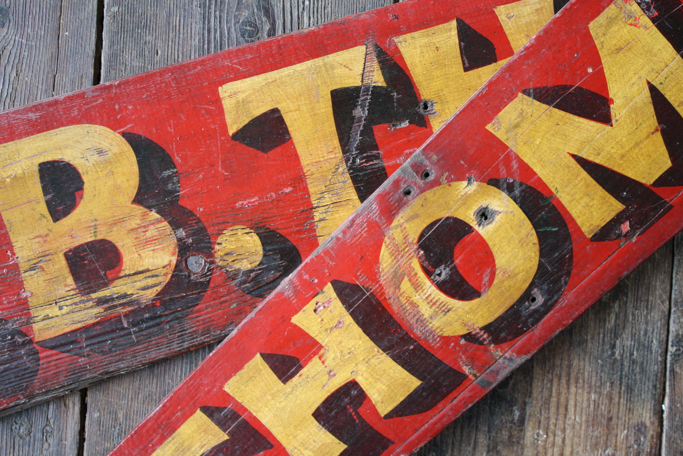 Antique London Covent Garden & Borough Market Trade Shop Signs Thomas In Fair Condition For Sale In Lowestoft, GB