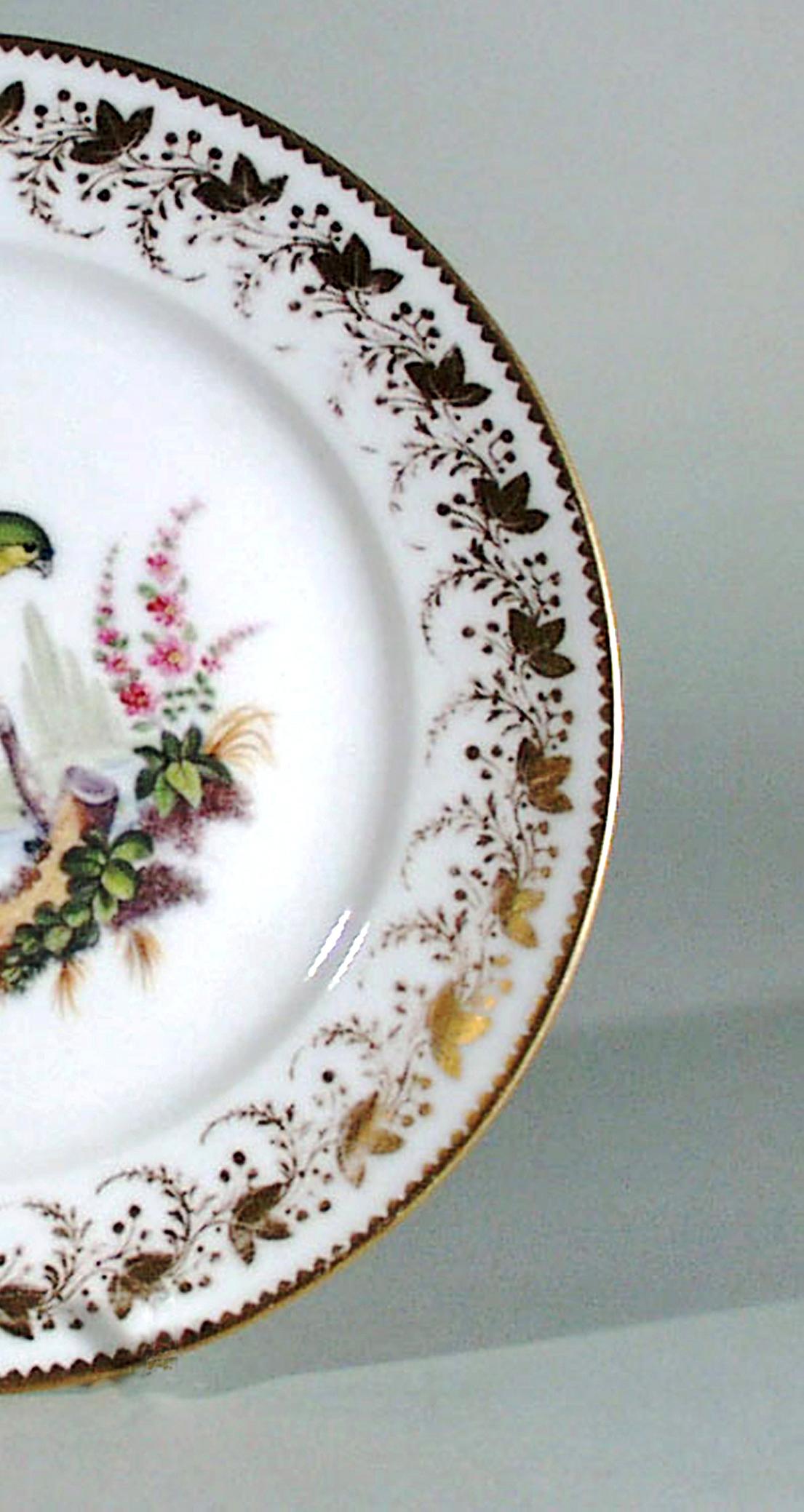 Antique London-Decorated Paris Porcelain Plate Probably by Thomas Randall 5
