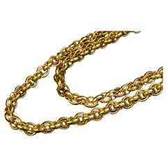 Vintage Long and Heavy Gold Chain Necklace