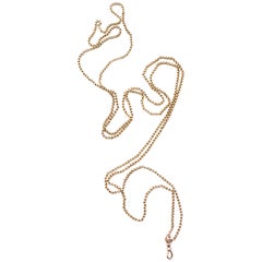 Antique Long Detailed Gold Chain