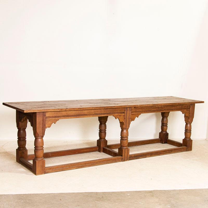 Antique Long French Oak Library or Refectory Table In Good Condition In Round Top, TX