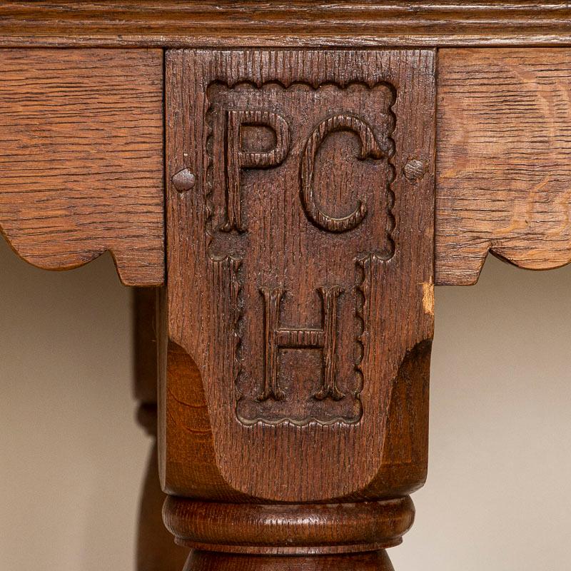 Antique Long French Oak Library or Refectory Table 1